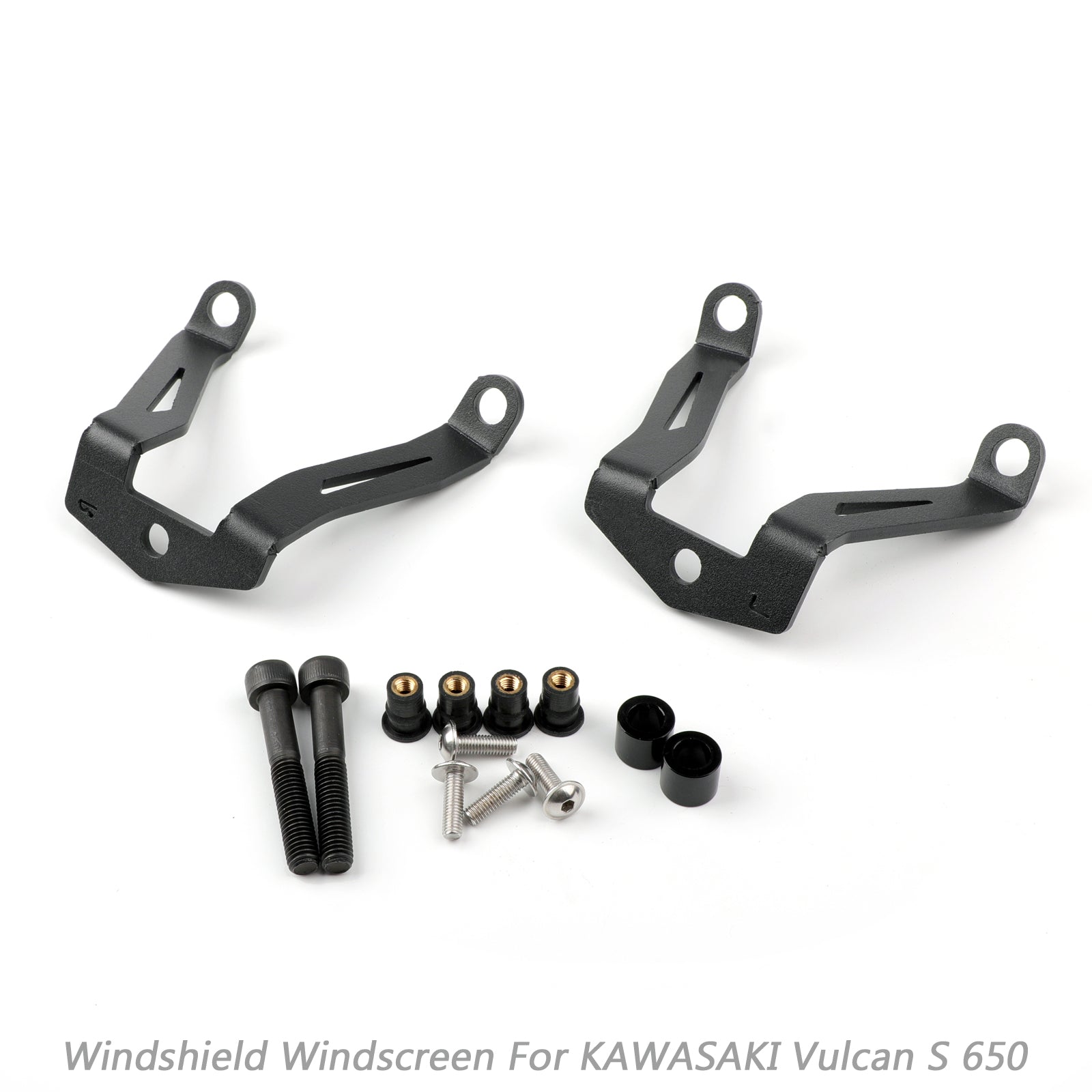 Windschutzscheibe mit Halterung, passend für Kawasaki Vulcan S 650 2015–2020, Grau