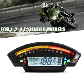 Motorrad LCD U/min Digitalanzeige Kilometerzähler Tachometer Messgerät Hintergrundbeleuchtung Generisch