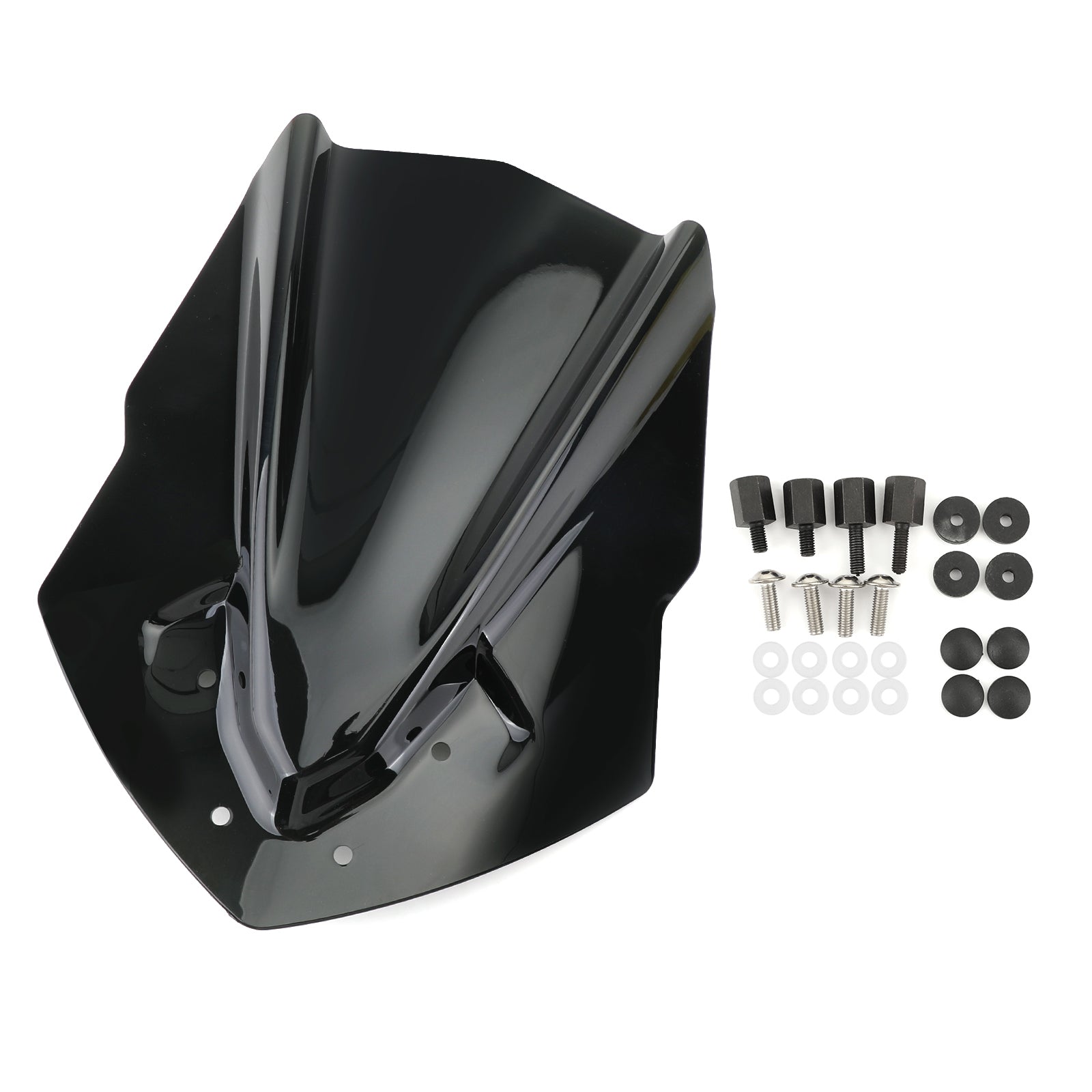 ABS-Motorrad-Windschutzscheibe für Yamaha MT125 2015–2019, Schwarz, generisch