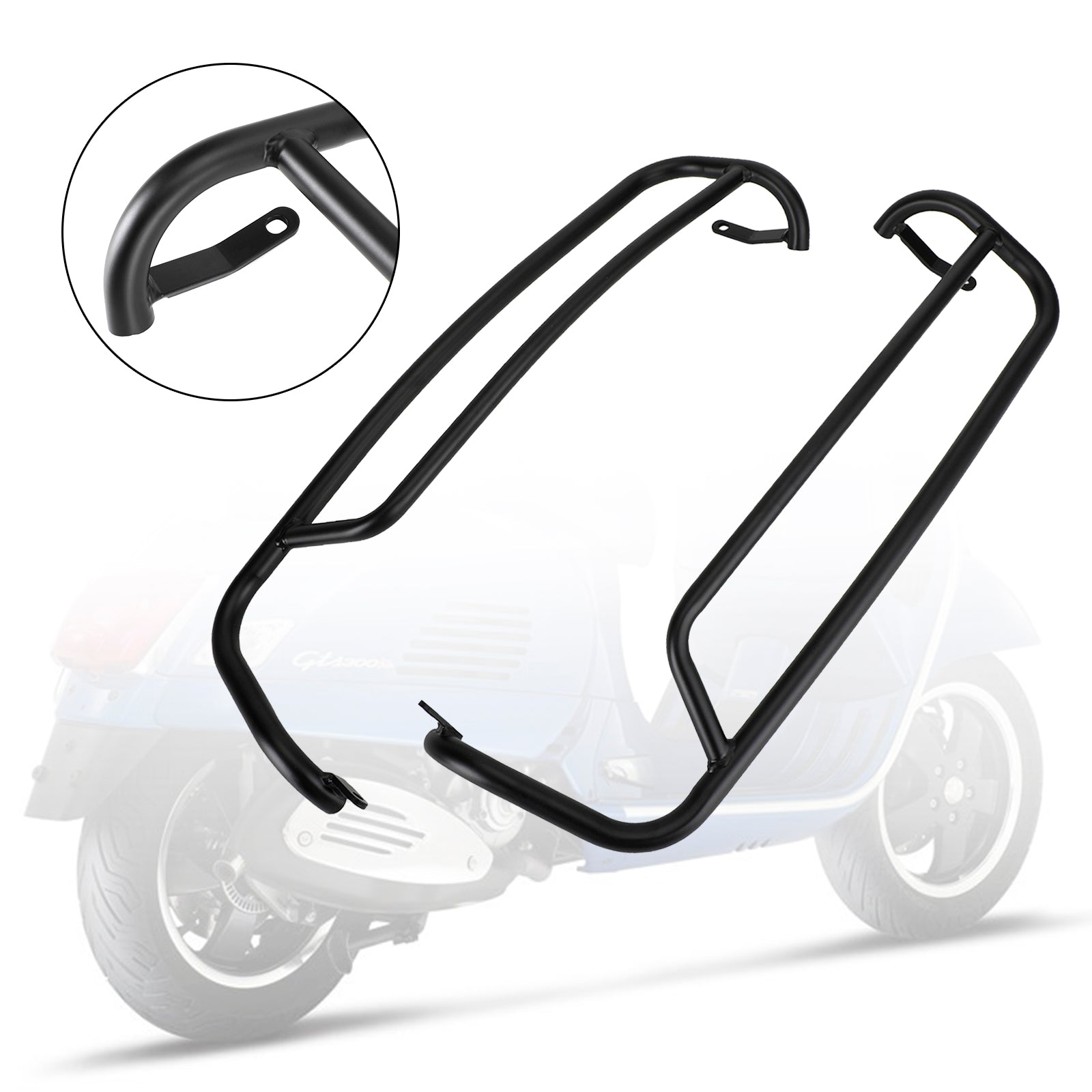 Pare-chocs moteur Protection garde Crash Bar convient pour VESPA GTS 300 GTV 300 21-22 argent