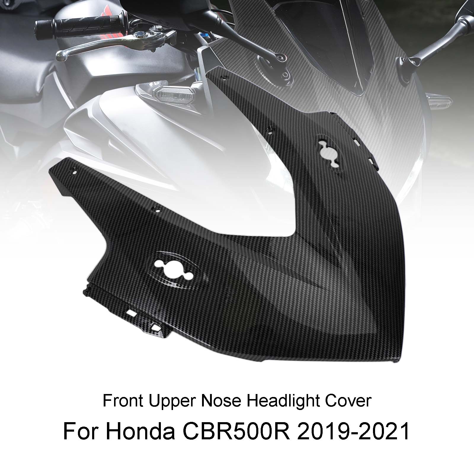 Front Nose Headlight Panel Cover Fairing For Honda CBR500R 2019-2021 Carbon