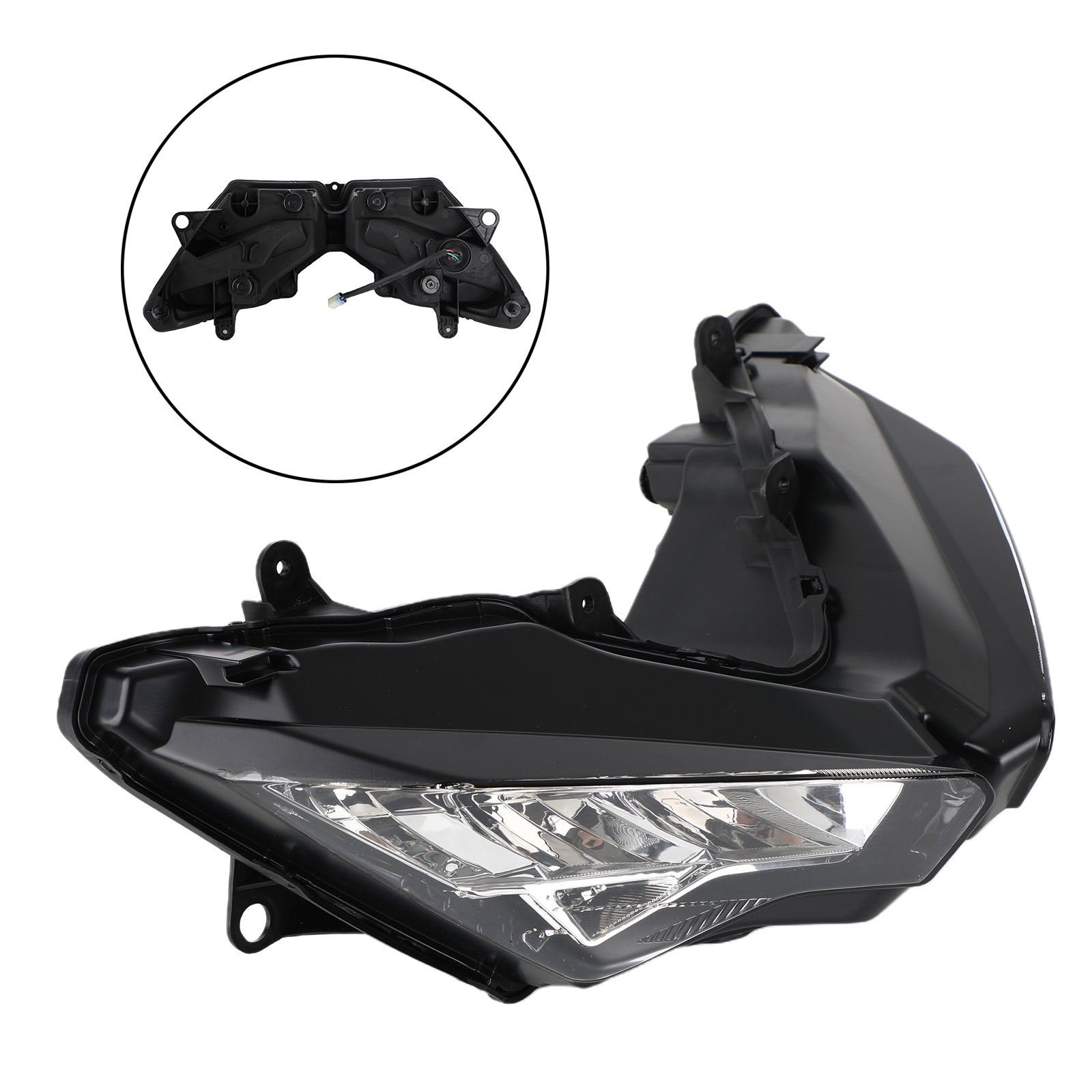 Protector de faros delanteros Haddlamp Kit para Kawasaki Ninja 400 18-21 Ahumado