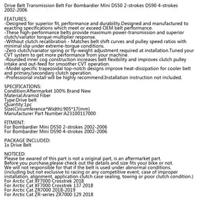 Cinghia di trasmissione per Bombardier Mini DS50 2 tempi DS90 4 tempi 02-06 A23100117000