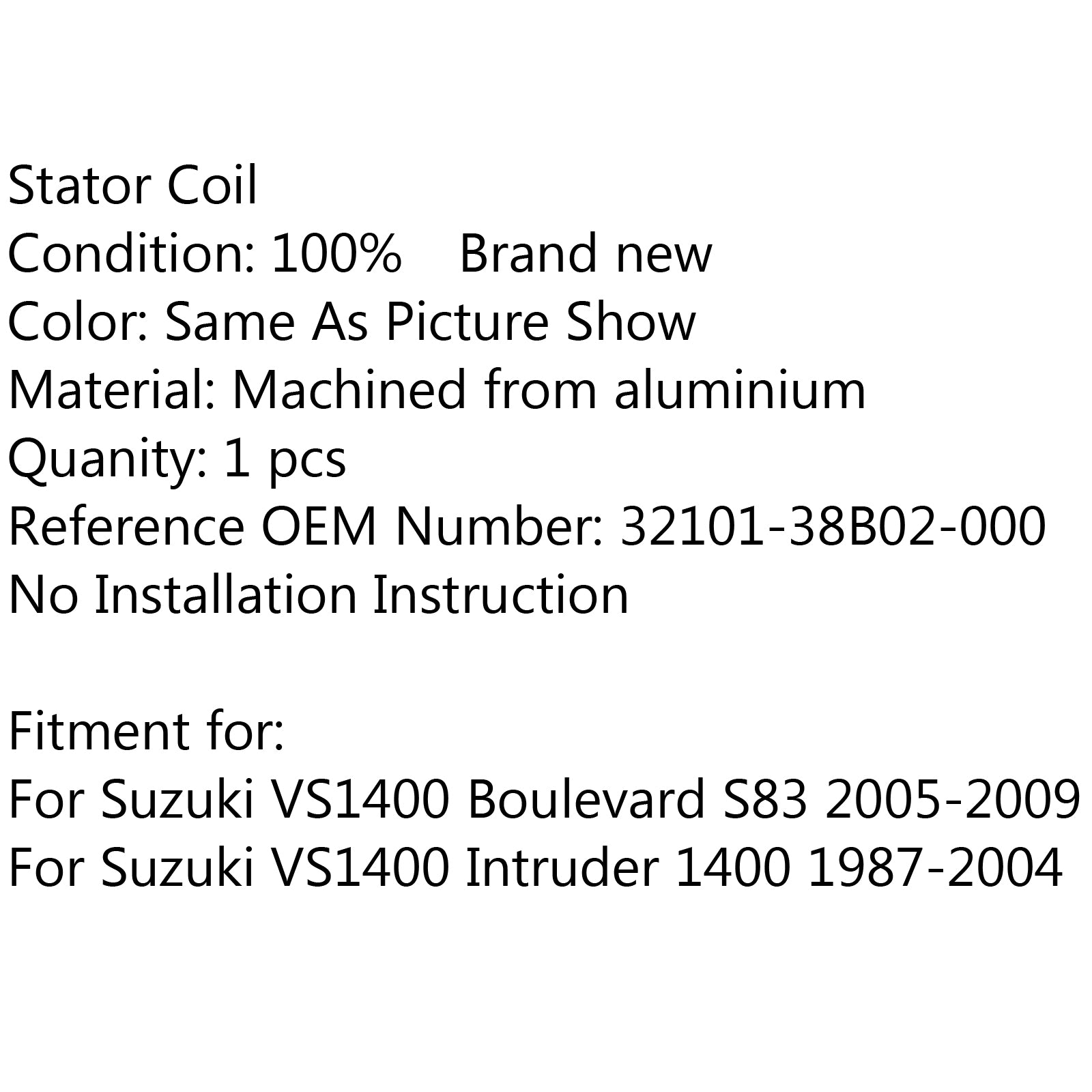 Bobina statore generatore magnete per Suzuki VS1400 Boulevard S83 Intruder 1400