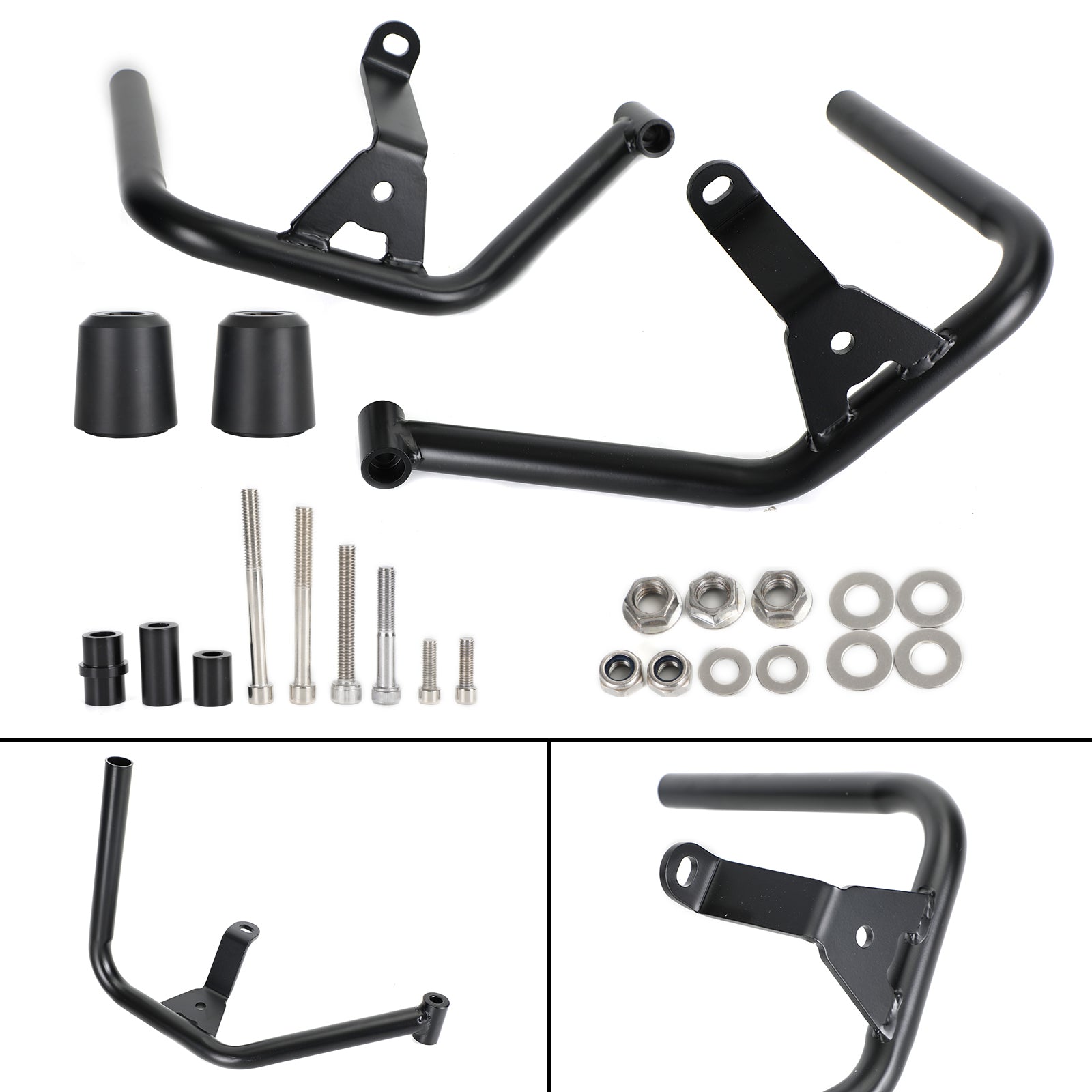 Sturzbügelschutz, Motorschutzrahmen, schwarzes Eisen, passend für Tr Trident 660 21 Generic