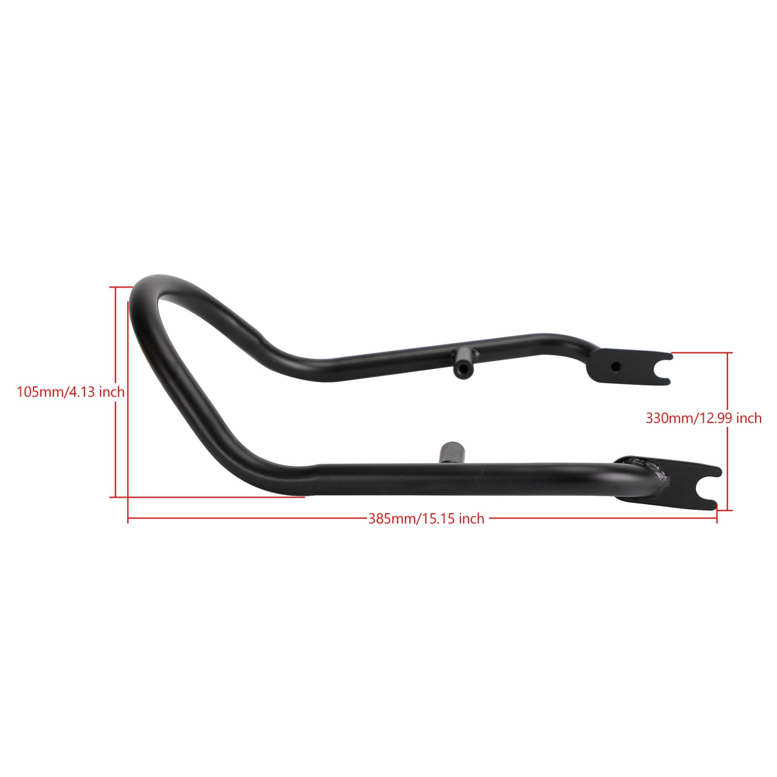 Barre d'appui pour passager noire, pour Kawasaki W800 Street / Cafe 2019-2022