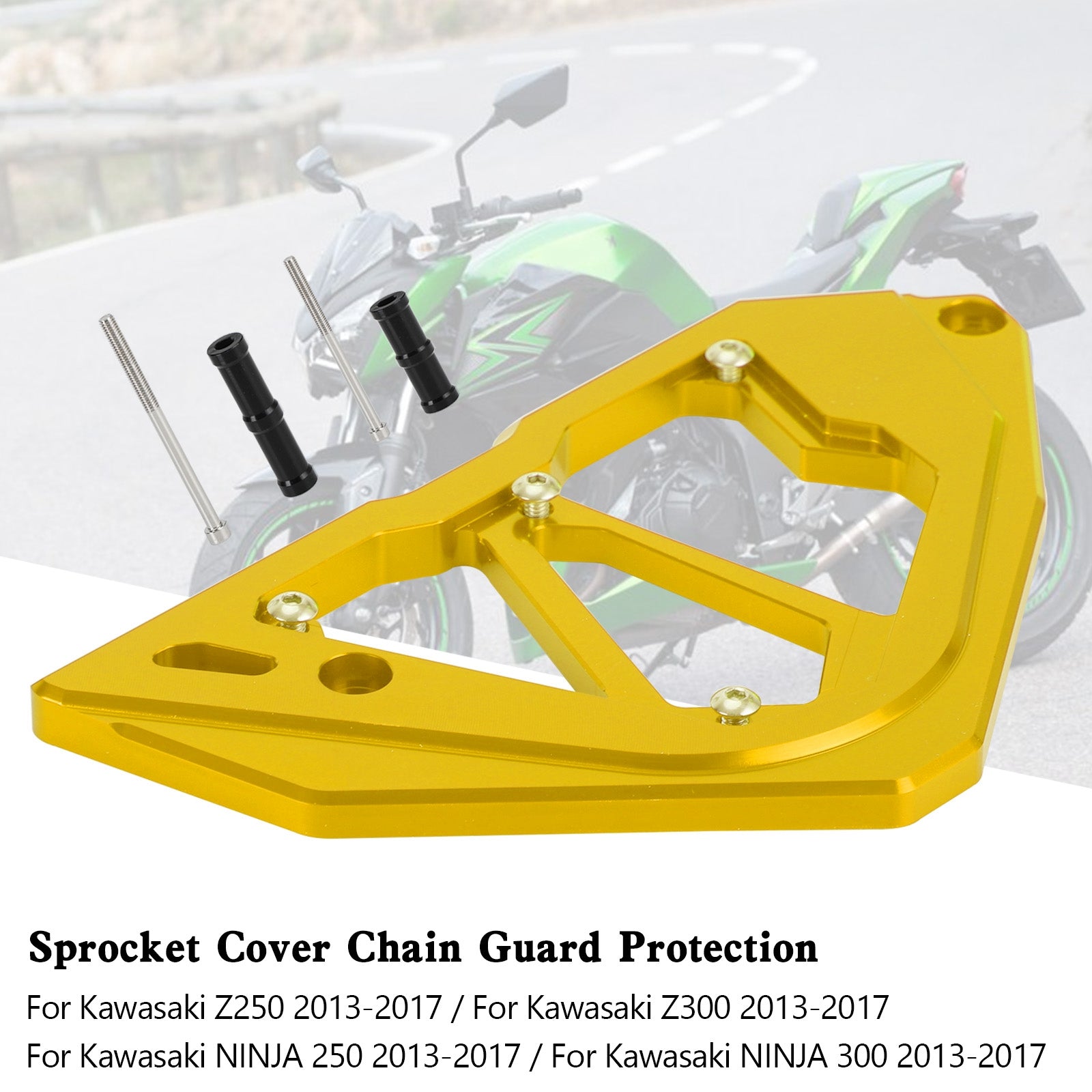 Sprocket Cover Chain Guard For KAWASAKI Z250 Z300 NINJA 300 250 13-17