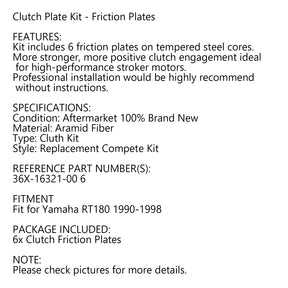 Set kit dischi frizione per Yamaha 36X-16321-00 RT180 1990-1998