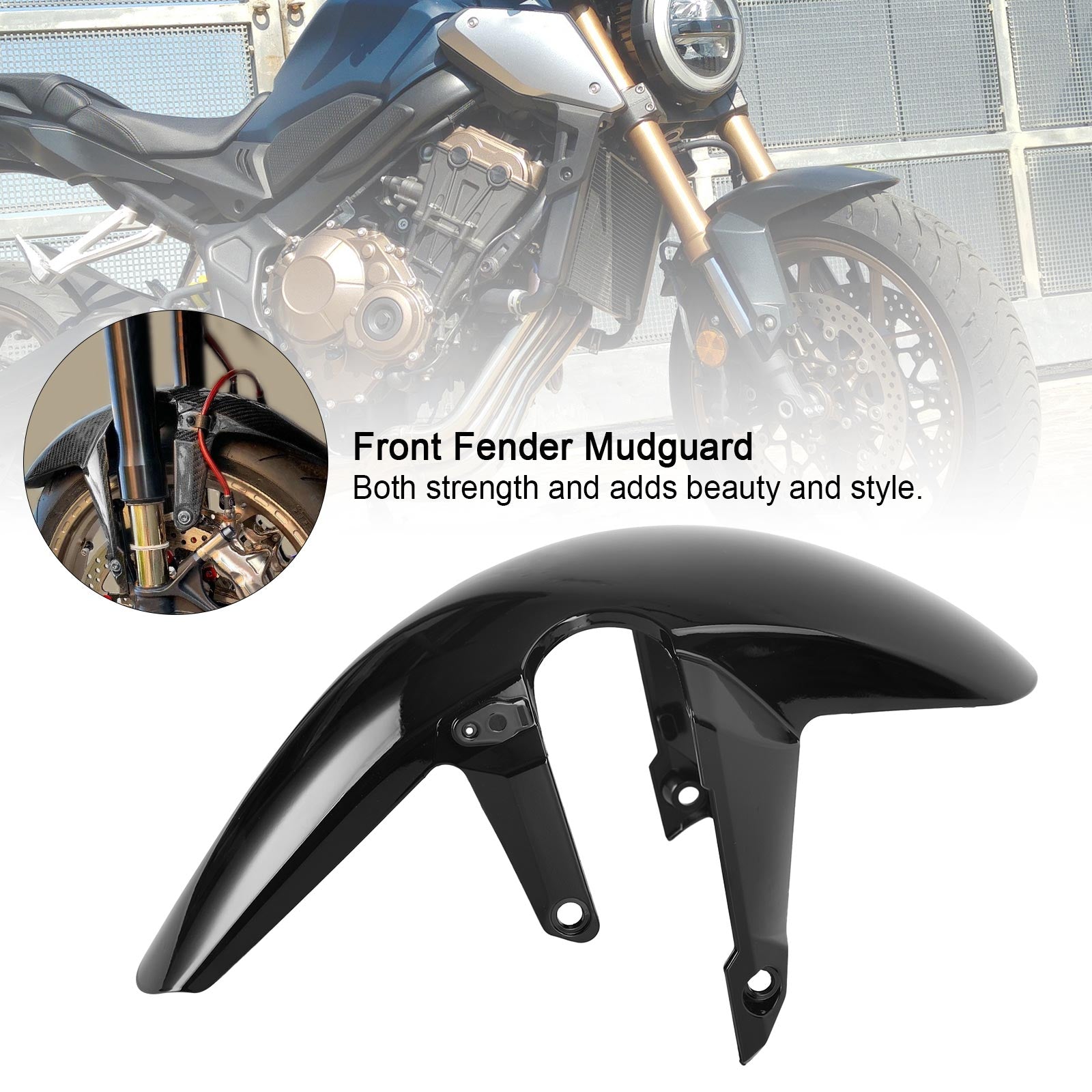 ABS Front Fender Mudguard for Honda CB650R CBR650R 2019 2020 2021 Generic