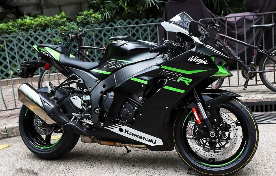 Amotopart 2021-2024 Kawasaki ZX10R ZX10RR グリーン ブラック Style5 フェアリングキット