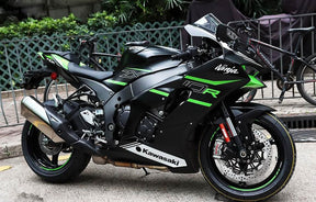 Amotopart 2021-2024 Kit carena Kawasaki ZX10R ZX10RR verde nero Style5