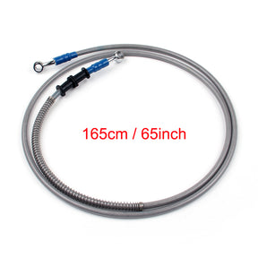 165cm/65inches M10 Brake Oil Hose Line Banjo Fitting Stainless Steel End