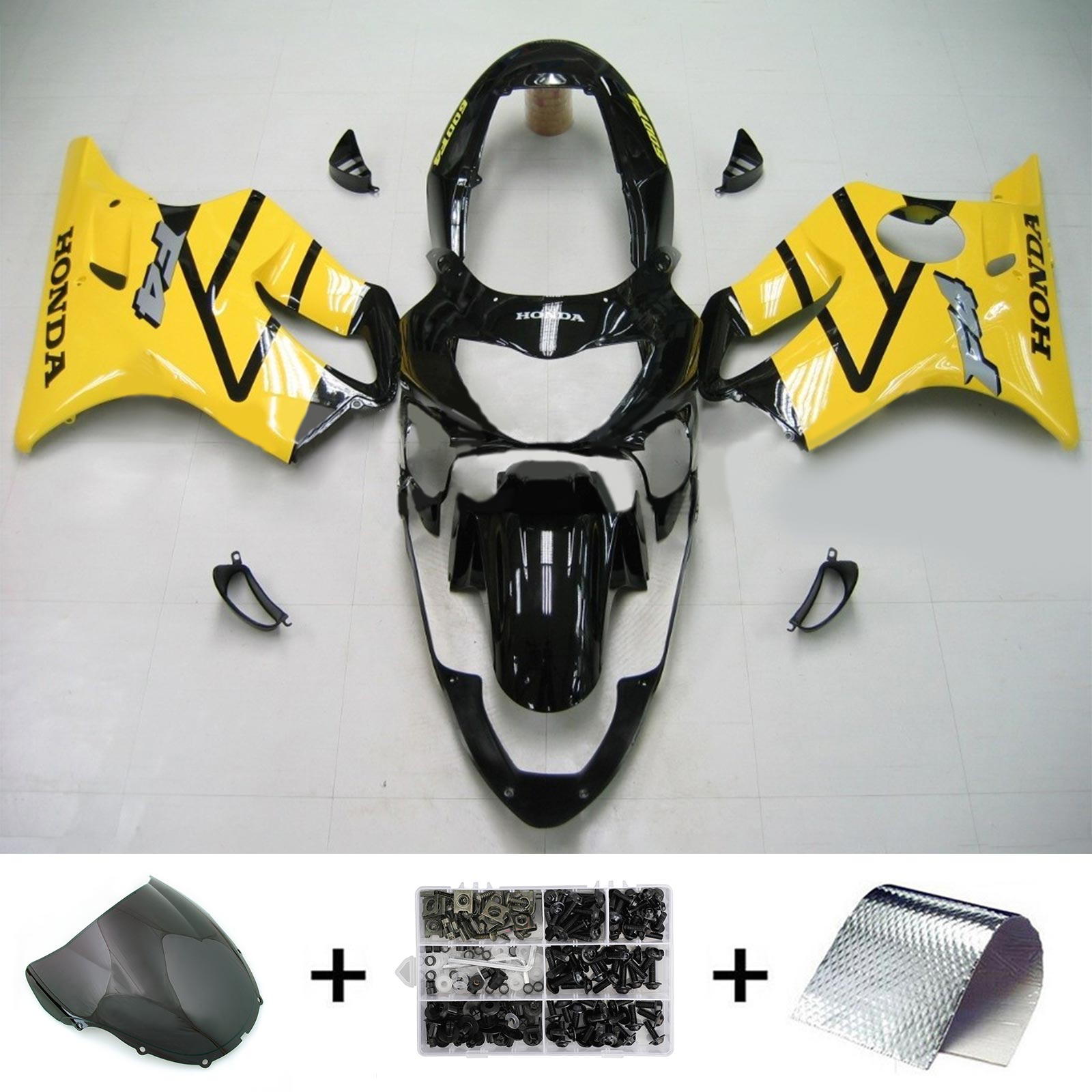 Amotopart Honda CBR600F4 1999-2000 Gul&BKåbesæt med manglende
