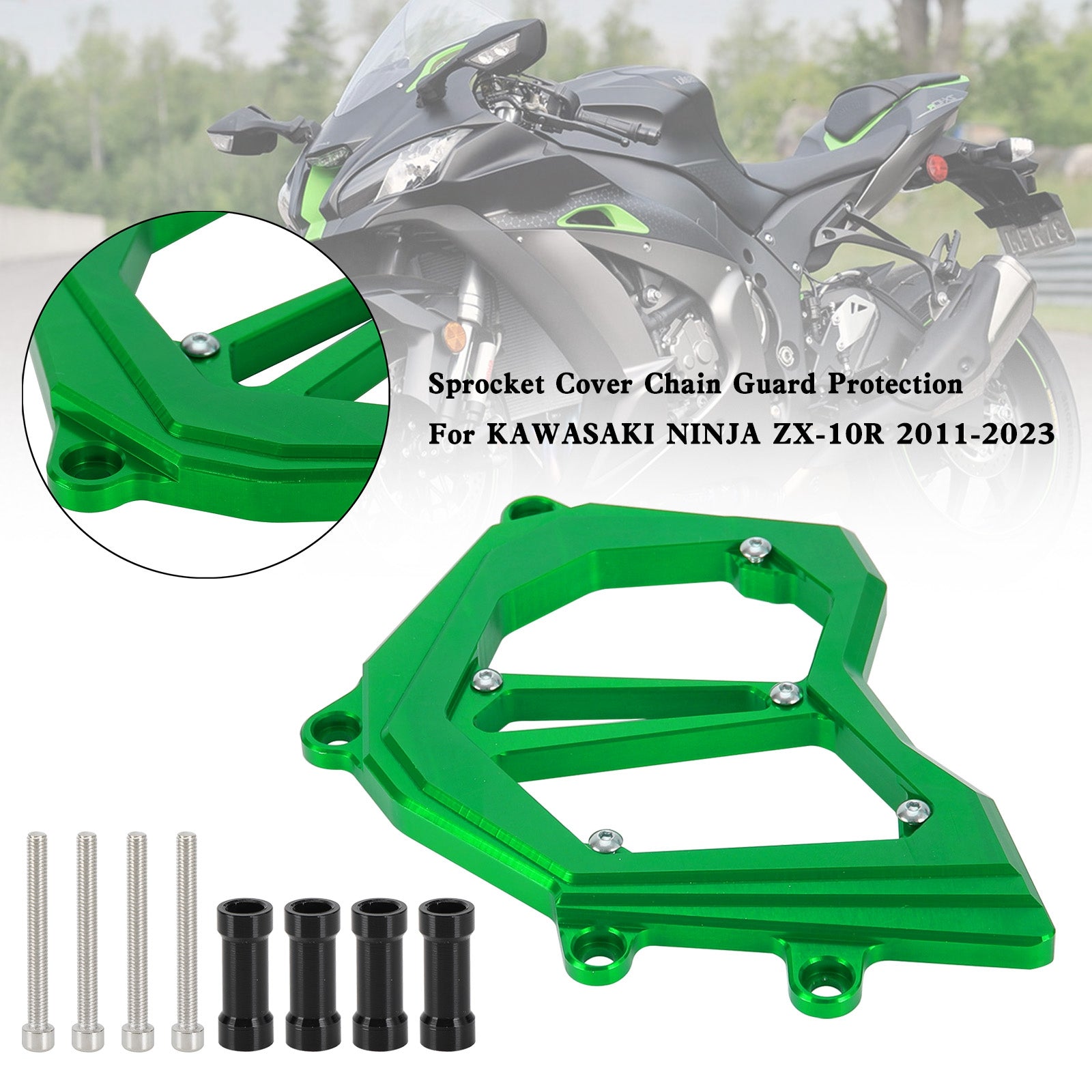 Front Sprocket Cover Chain Guard For KAWASAKI Ninja ZX-10R ZX10R 2011-2023