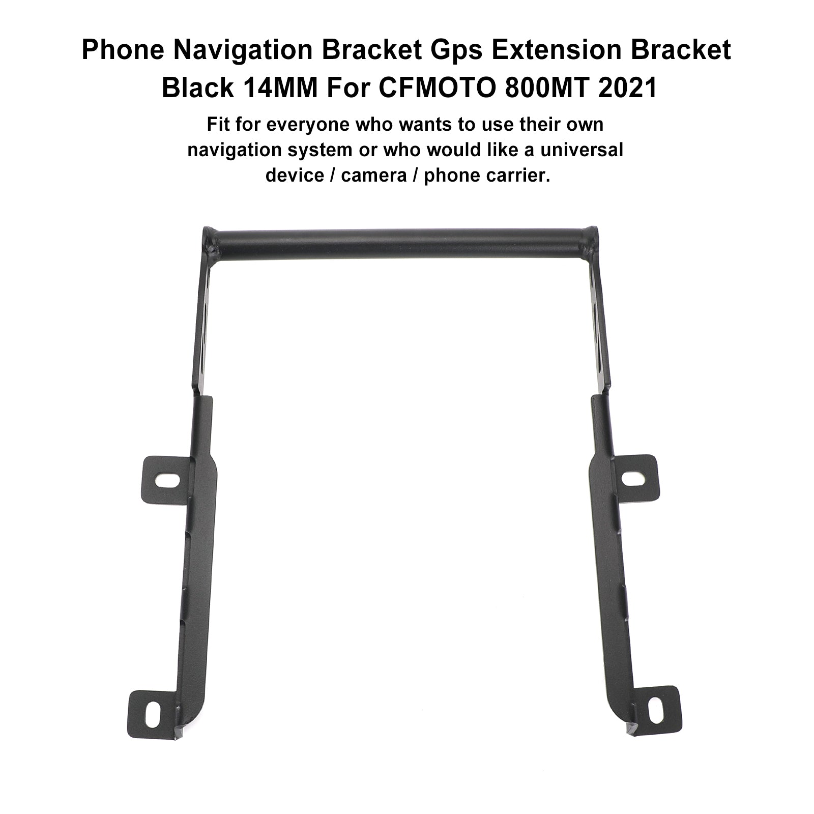 Gps Extension Bracket Phone Navi Bracket Black 14Mm Fits For Cfmoto 800Mt 2021 Generic