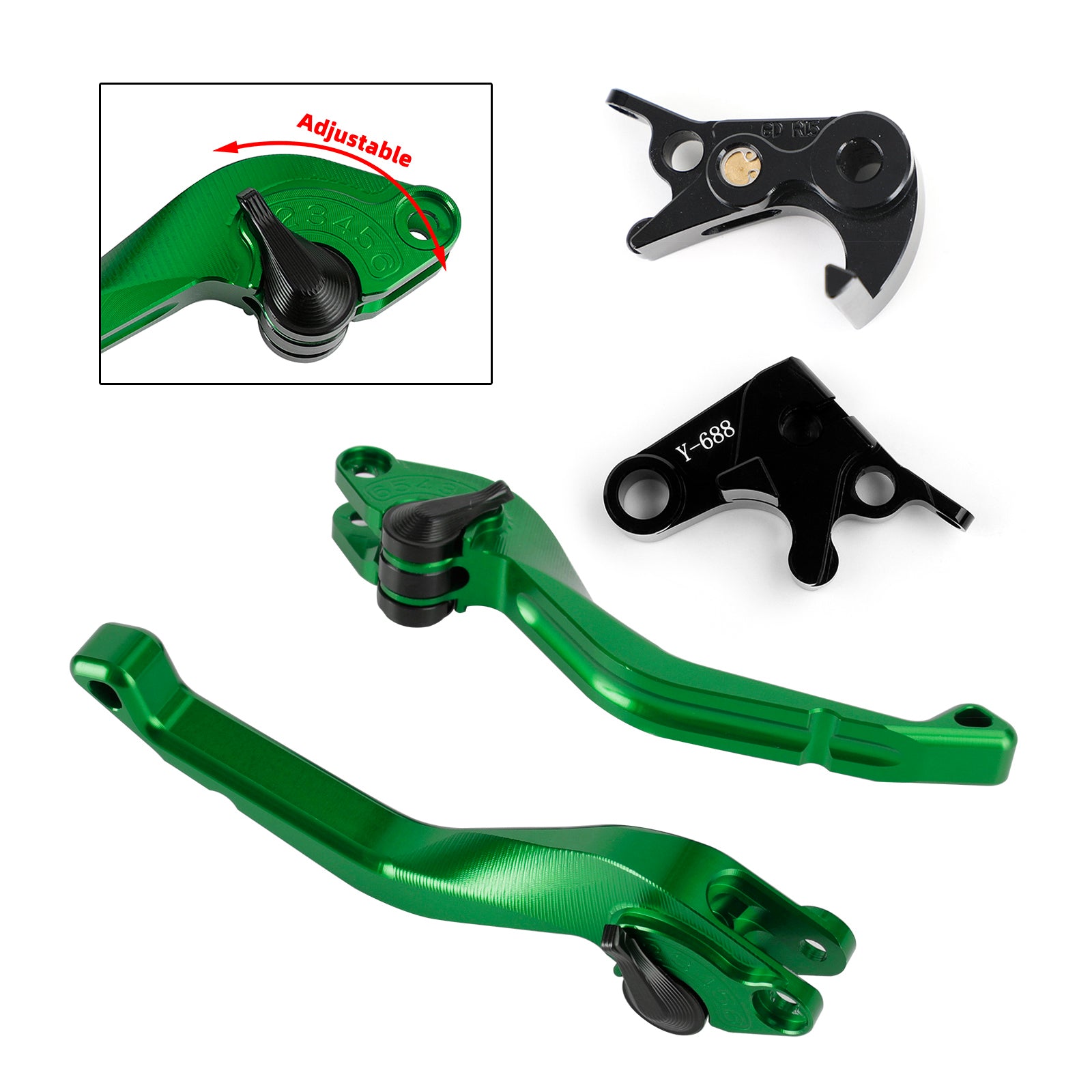 Leva freno frizione corta CNC adatta per Yamaha YZF R1 R1S R6 MT-09/SP Tracer