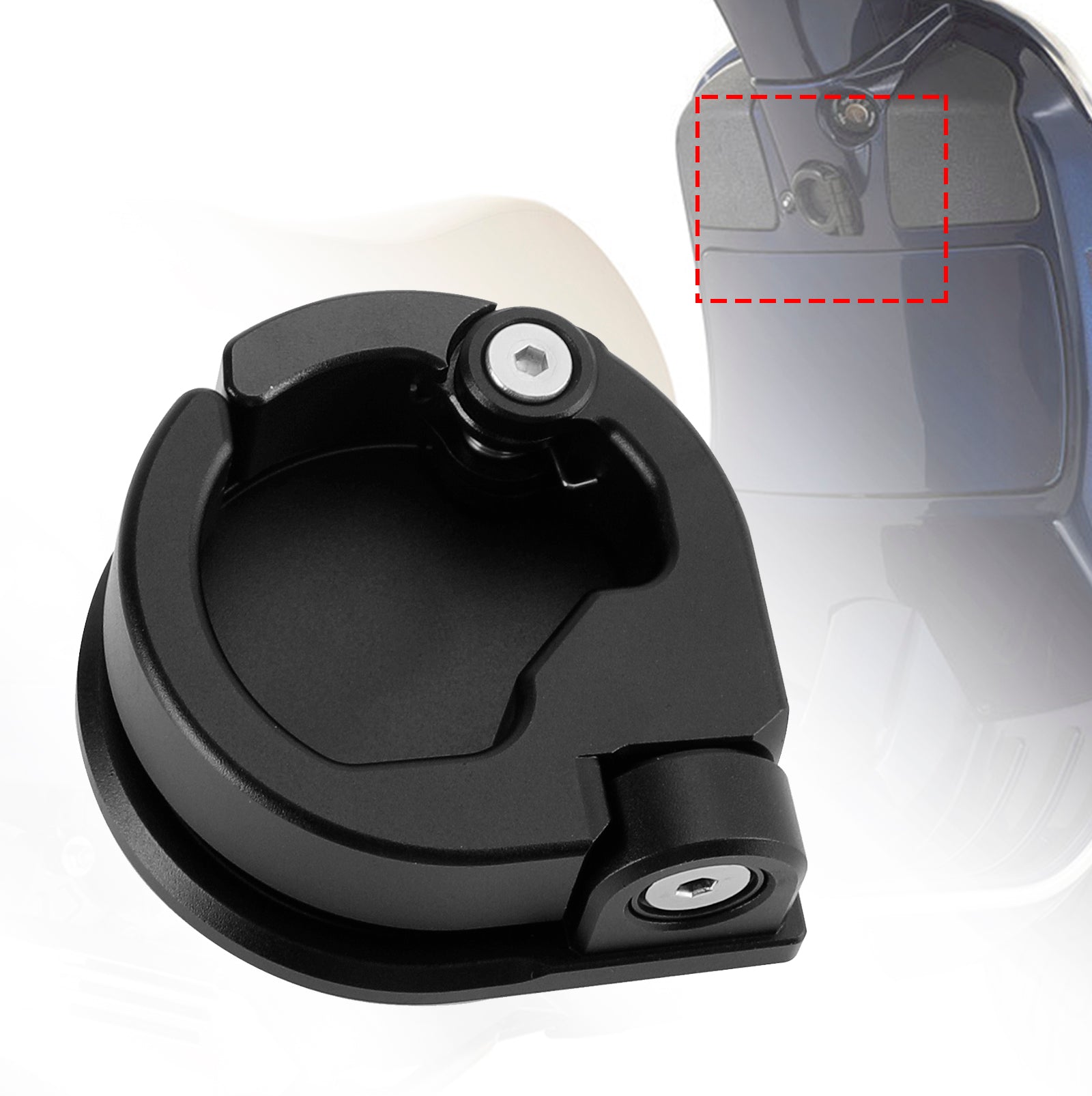 Cnc Llevar Casco Gancho Botella Colgador De Carga Apto Para Piaggio Vespa Gts 300 Gtv Plata Genérico