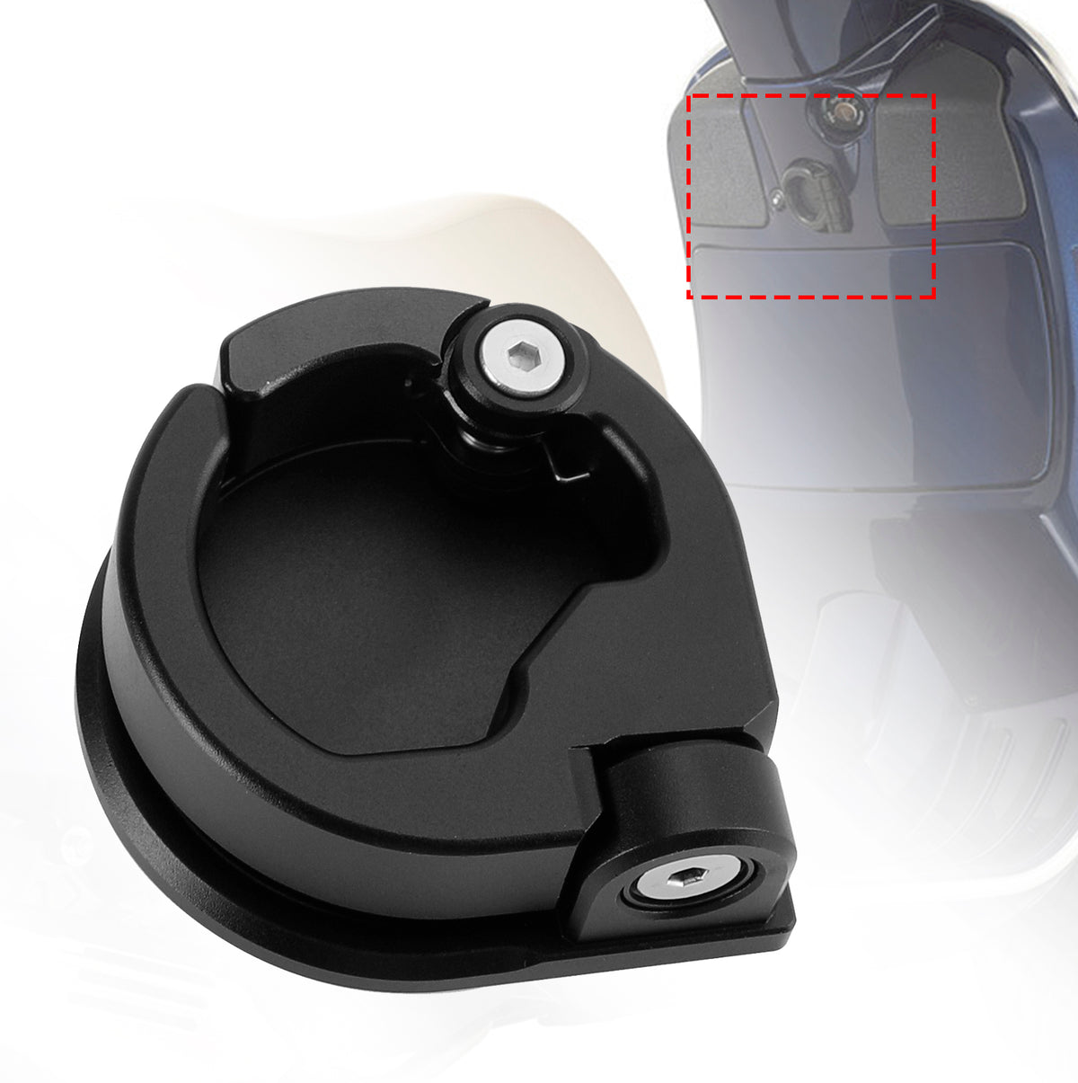 Cnc Carry Helmet Hook Bottle Cargo Hanger Fit For Piaggio Vespa Gts 300 Gtv Silver Generic