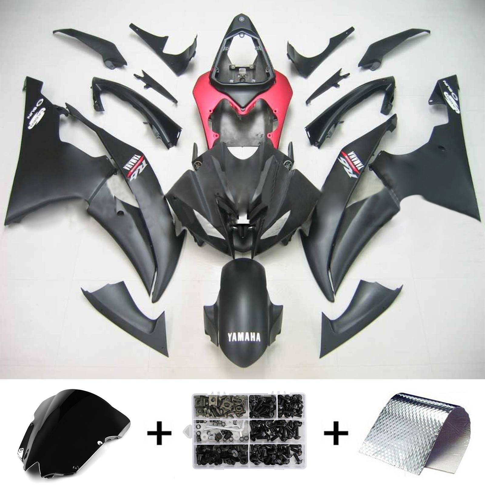 Injection Fairing Kit Bodywork Plastic ABS fit For Yamaha YZF 600 R6 2008-2016