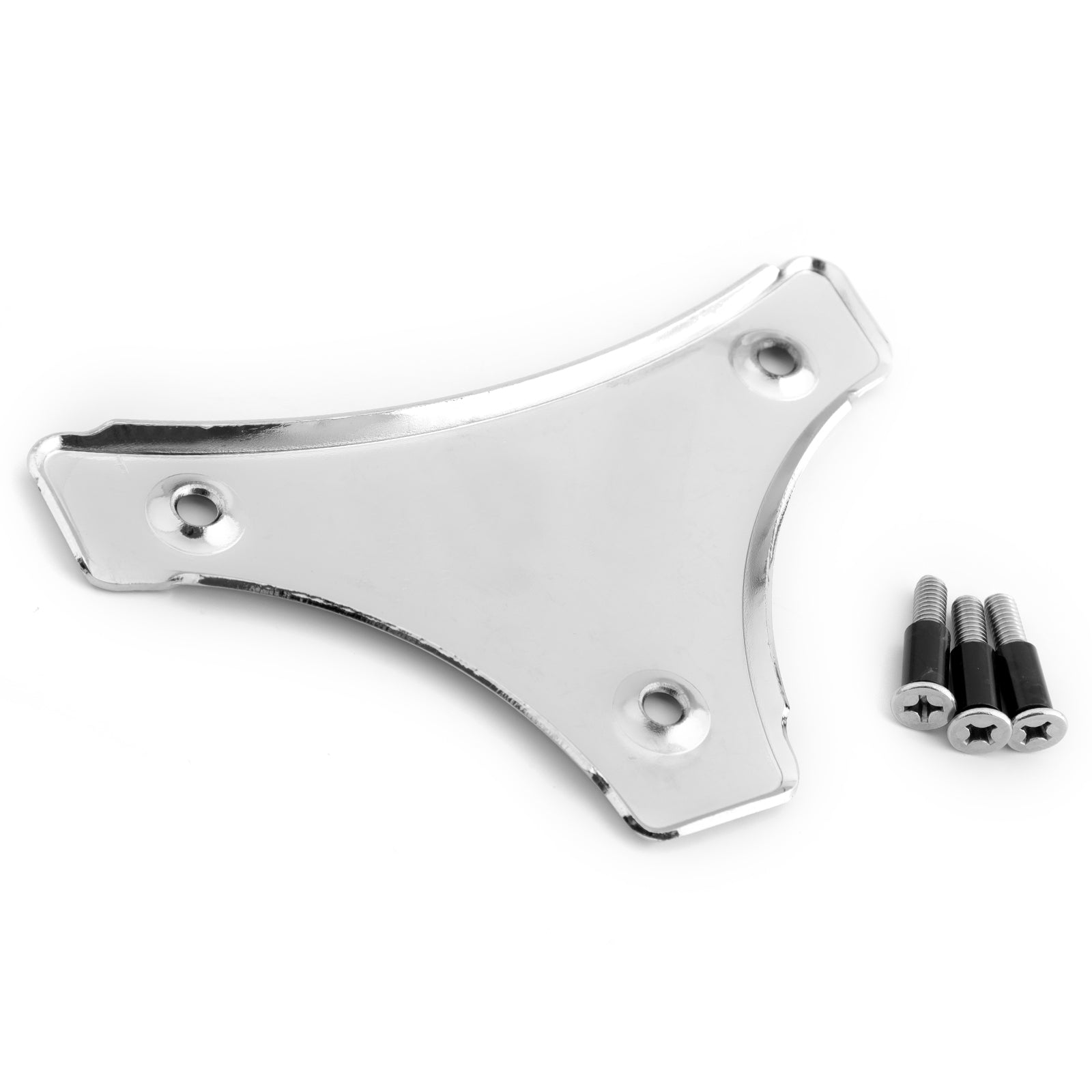 Chrome Sissy Bar Backrest Triangle Mounting Plate For Touring Road Glide Generic