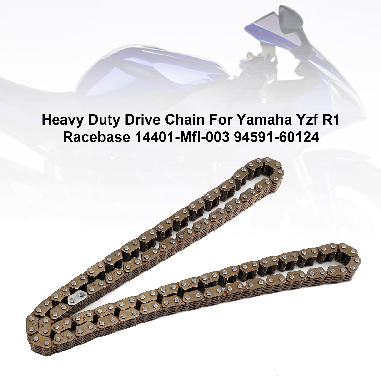 Heavy Timing Drive Chain For Yamaha Yzf R1 Racebase 14401-Mfl-003 94591-60124 Generic