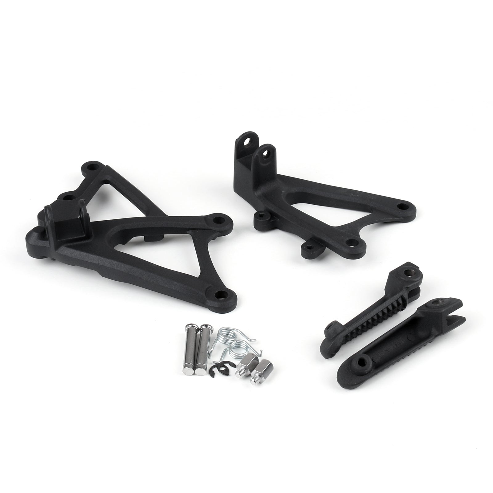 Yamaha Front Rider Footrest Foot pegs Brackets Set Fit For Yamaha YZF R1 2009-2011 Black