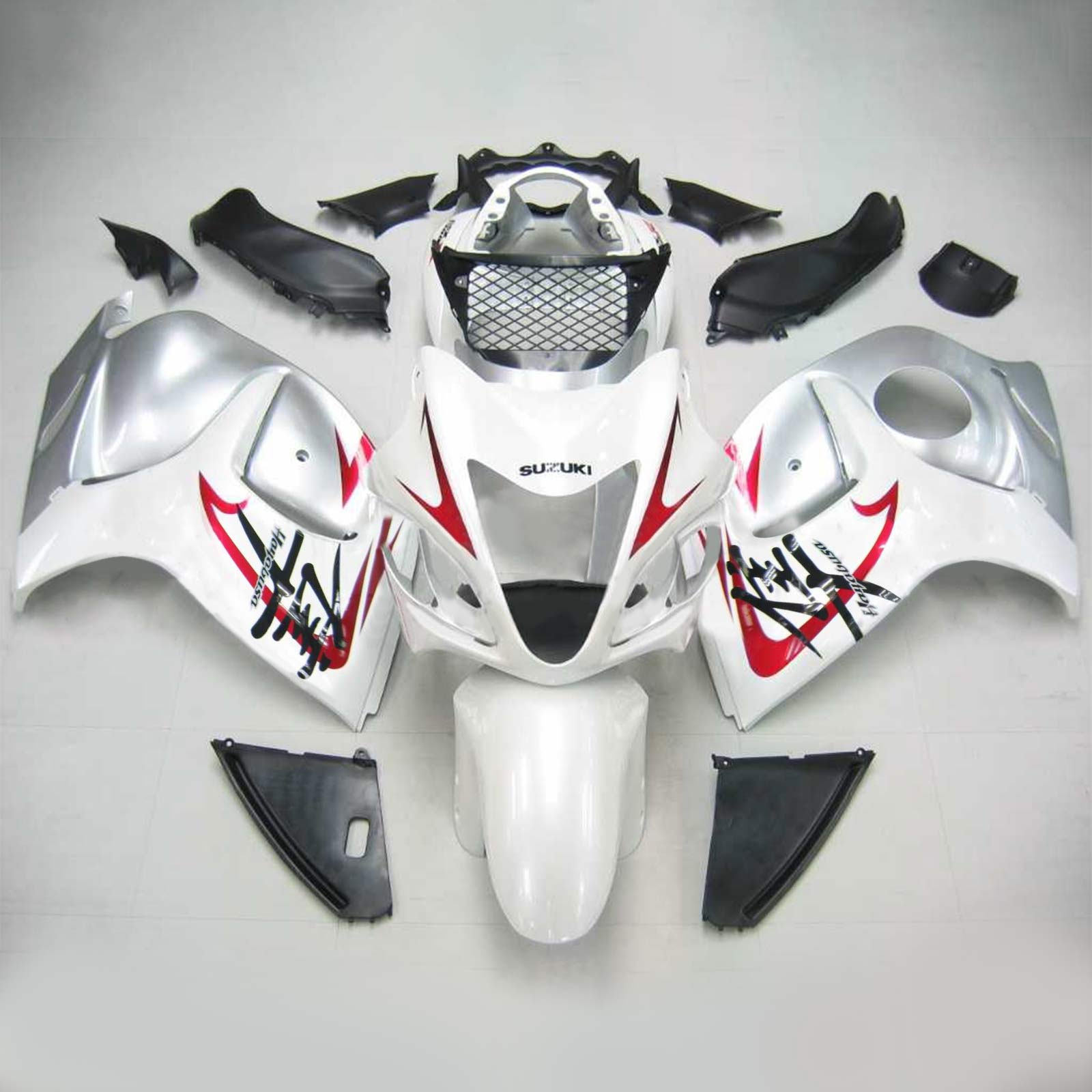 Kapotáž Amotopart 2008-2020 Suzuki Hayabusa GSX1300R bílá&Red Kit