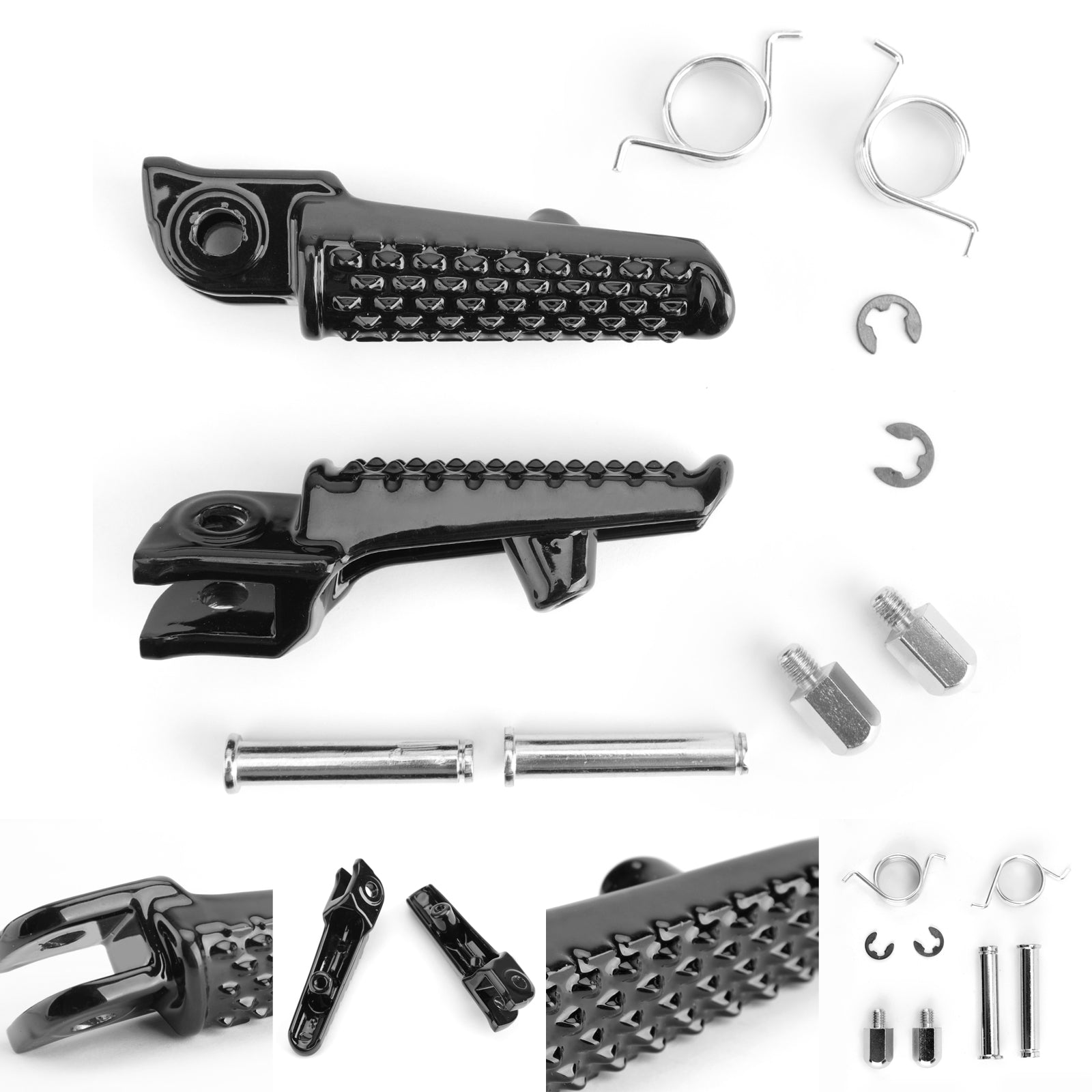 TCMT Aluminum Front Footrests / Foot Pegs – Fit Honda CB1300, CBR600, CBR1000, VFR800, VTR1000, CB400