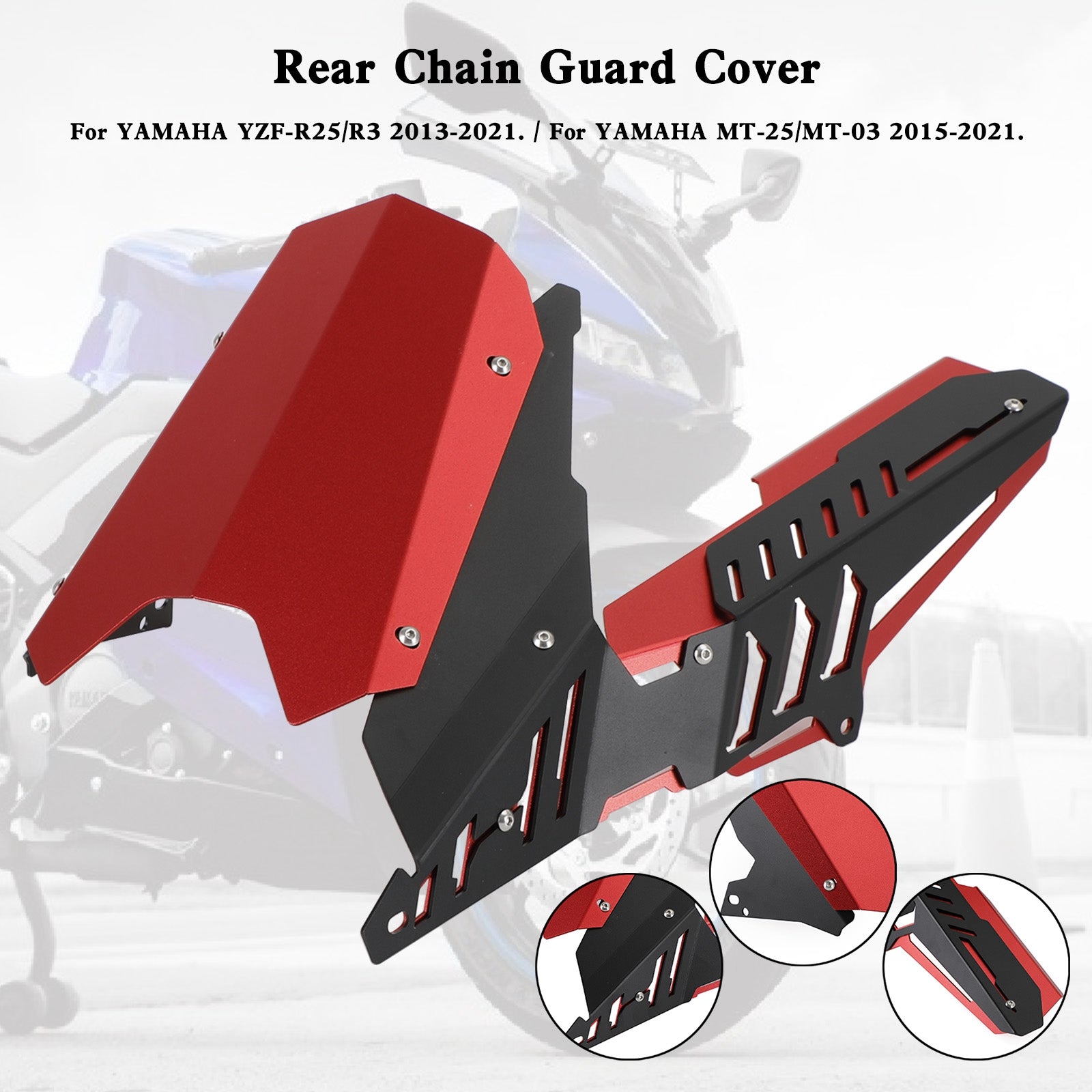 Rear Sprocket Chain Guard Cover For YAMAHA YZF R25 R3 MT-25 MT-03 13-21 Generic