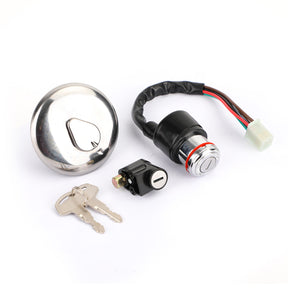 Ignition Switch Fuel Gas Cap Steering Lock Set Fit for Suzuki GN125 GN 125 82-01