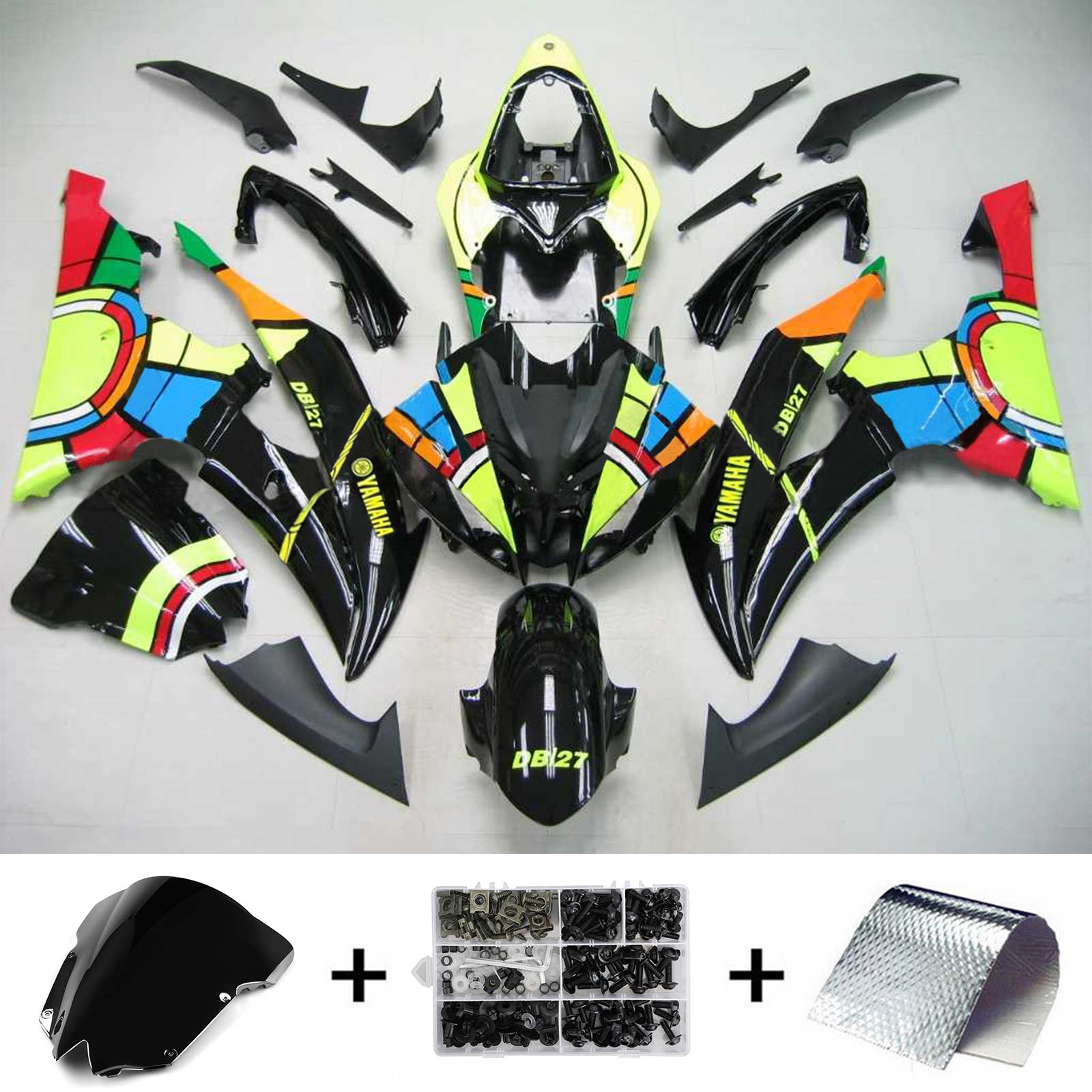 Injection Fairing Kit Bodywork Plastic ABS fit For Yamaha YZF 600 R6 2008-2016