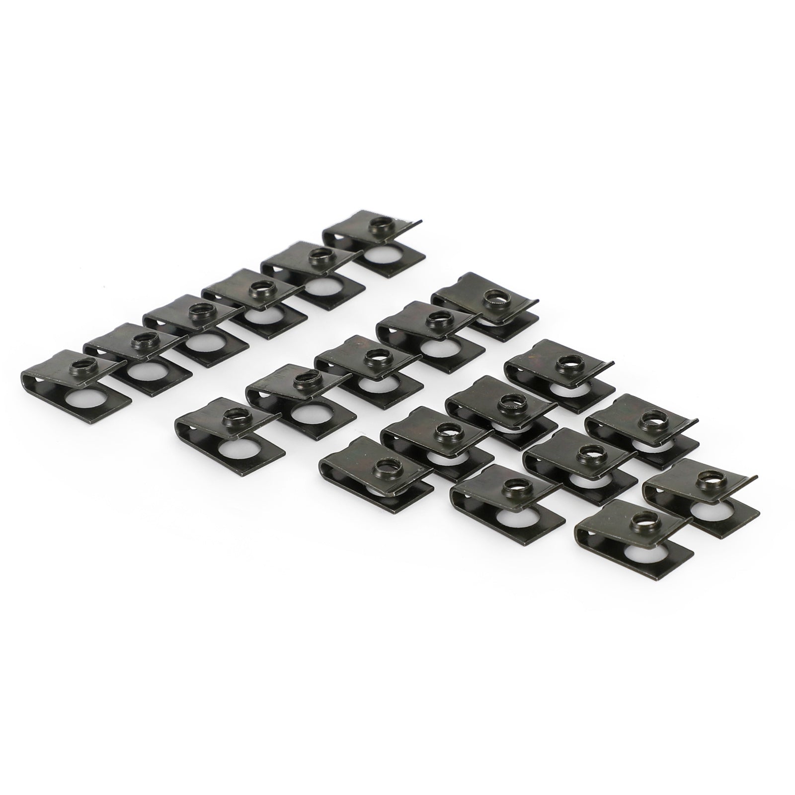 20x écrou de boulon de carénage de moto zingué, Clips de vitesse 5mm pour Honda générique