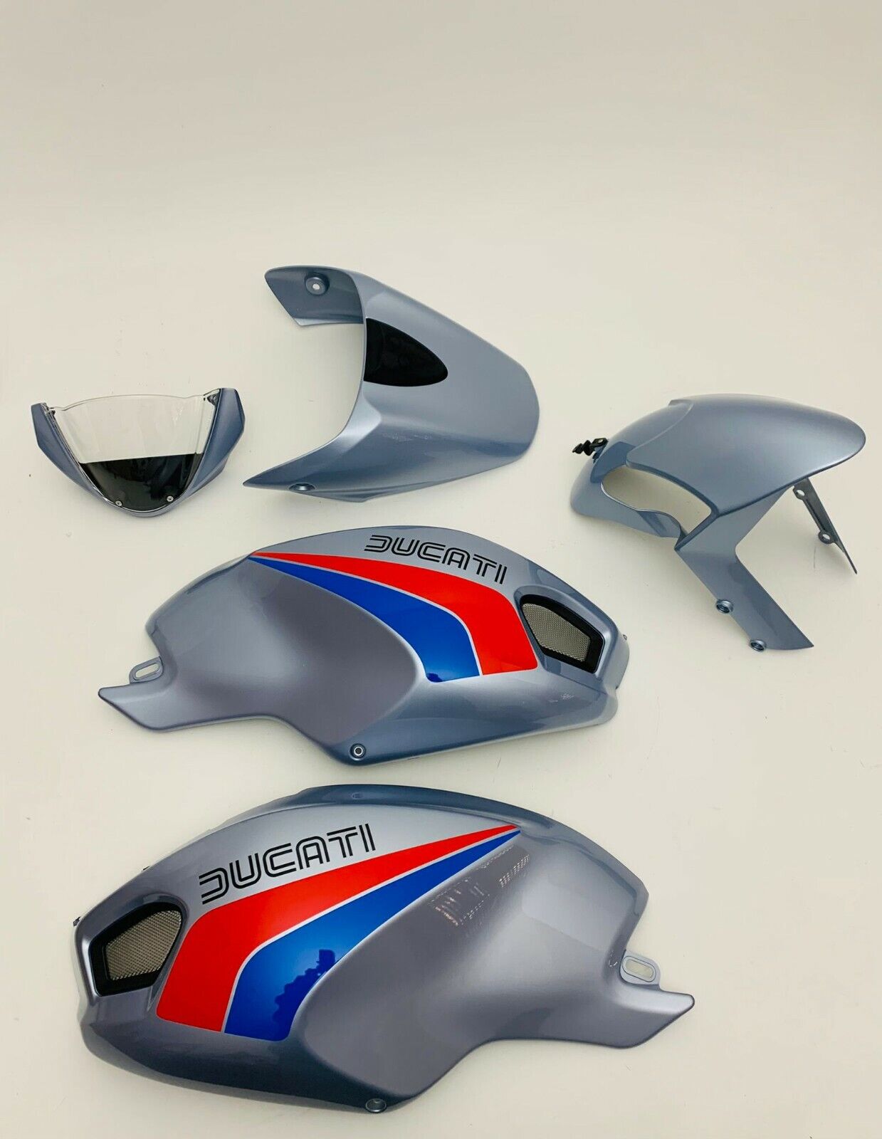 Amotopart Ducati All Years Monster 696/796/1100 S EVO Gray Fairing Kit