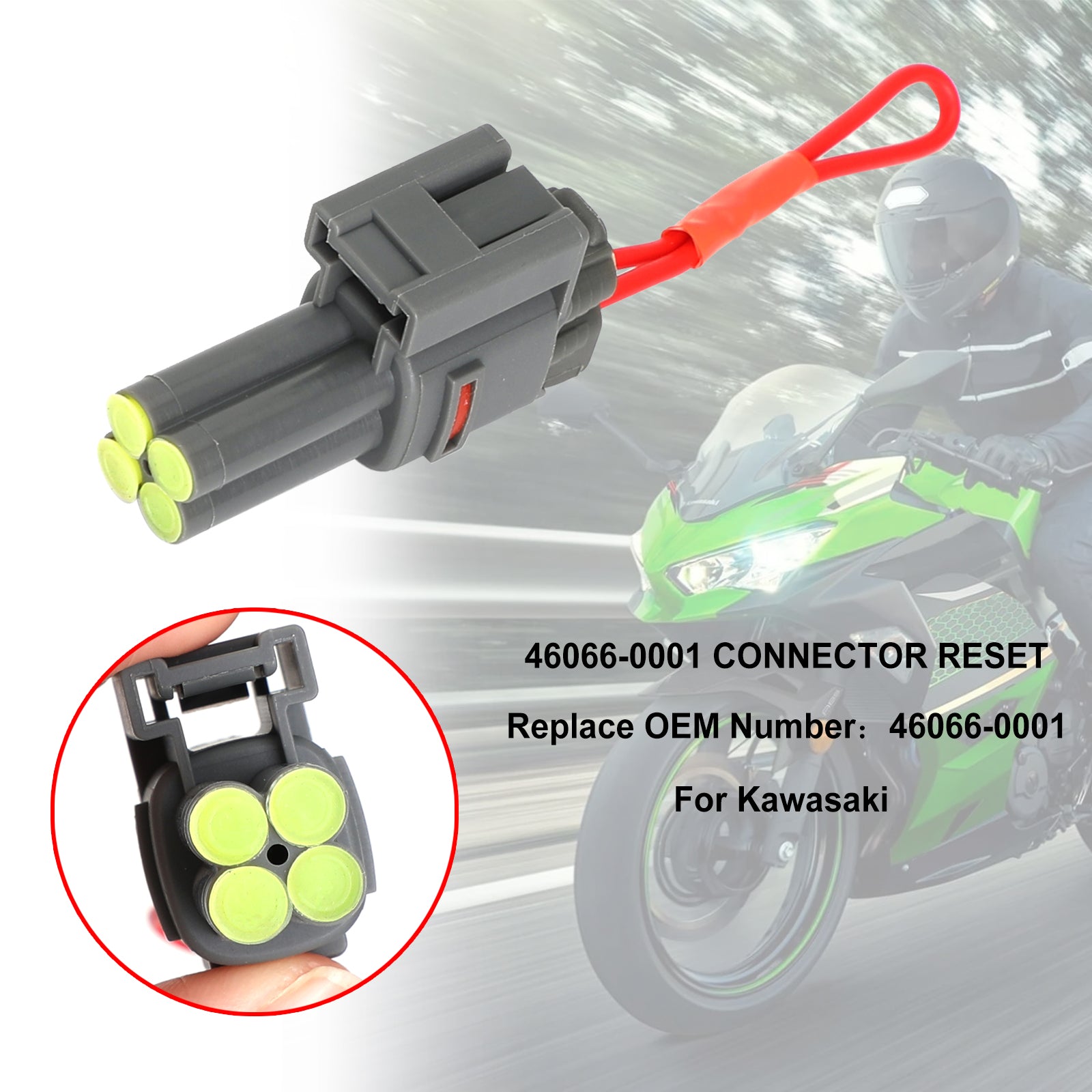 Réinitialisation du connecteur 46066 – 0001, pour Kawasaki BRUTE FORCE 650 750 4X4I EPS 2005-2020 générique