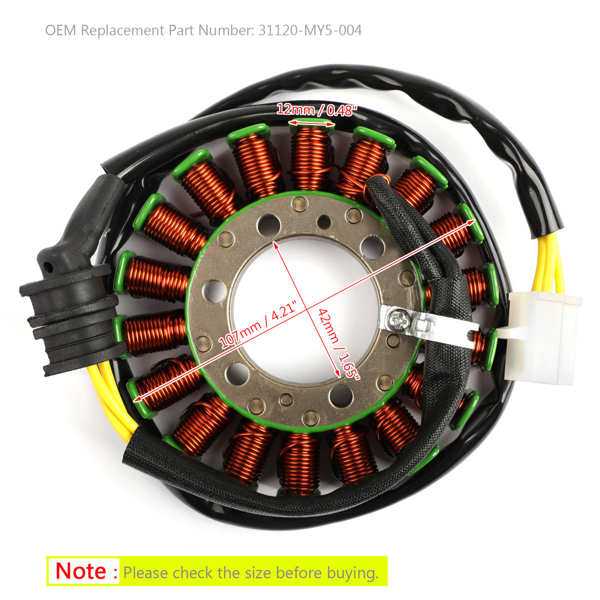 Stator de générateur pour Honda CB500S CB500 PC32 1998-2002 CBF500 ABS 2004/2006 via fedex