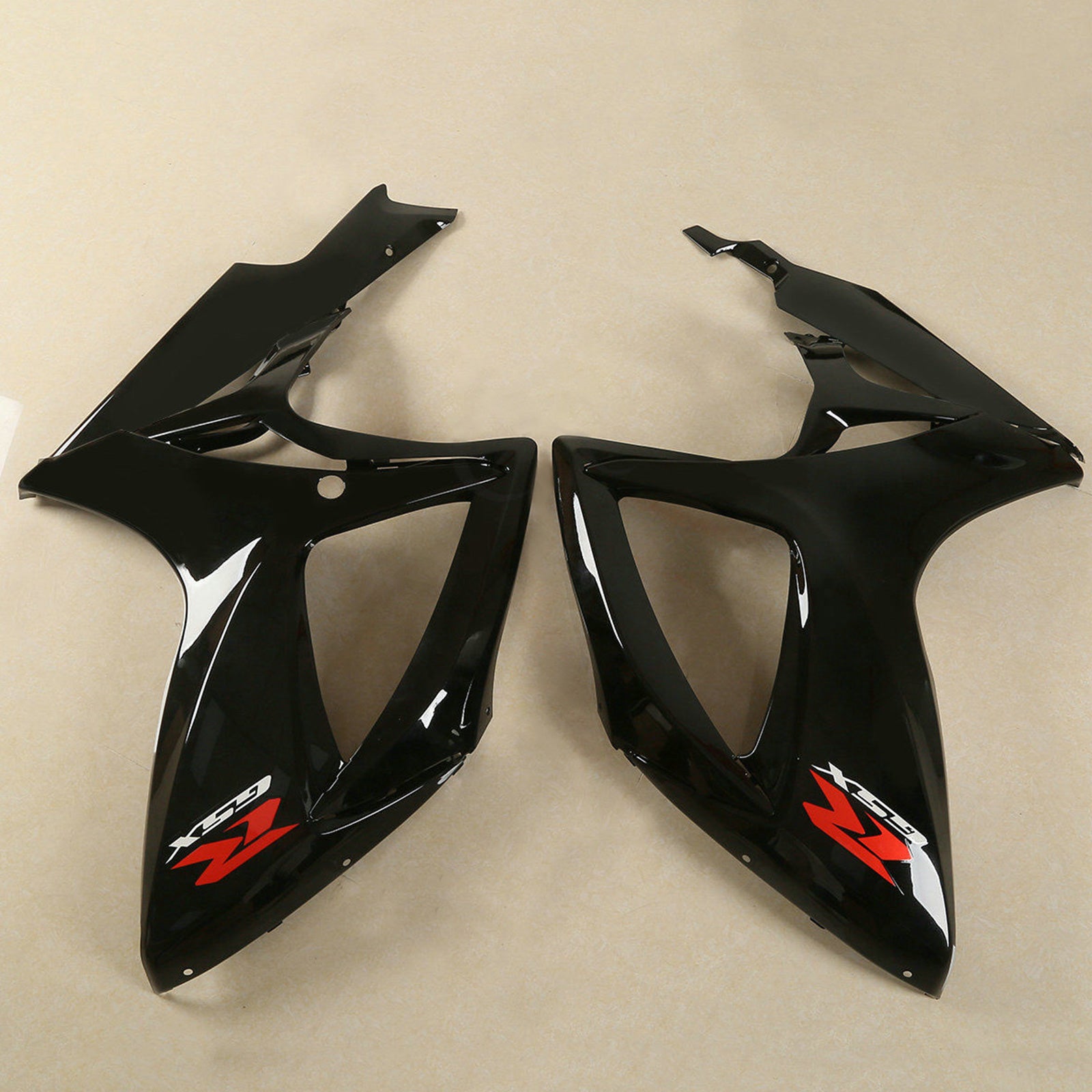 Amotopart 2006–2007 Suzuki GSX-R 600 750 schwarzes Verkleidungsset