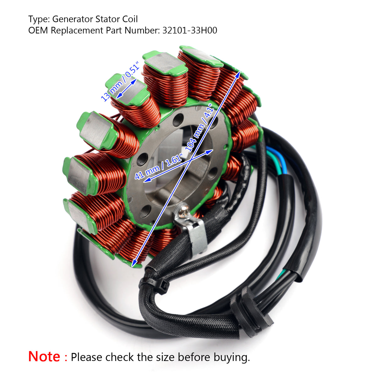 Magneto Generator Stator Coil For Suzuki LTZ 400 Quadsport Z400 2009 2012-2016