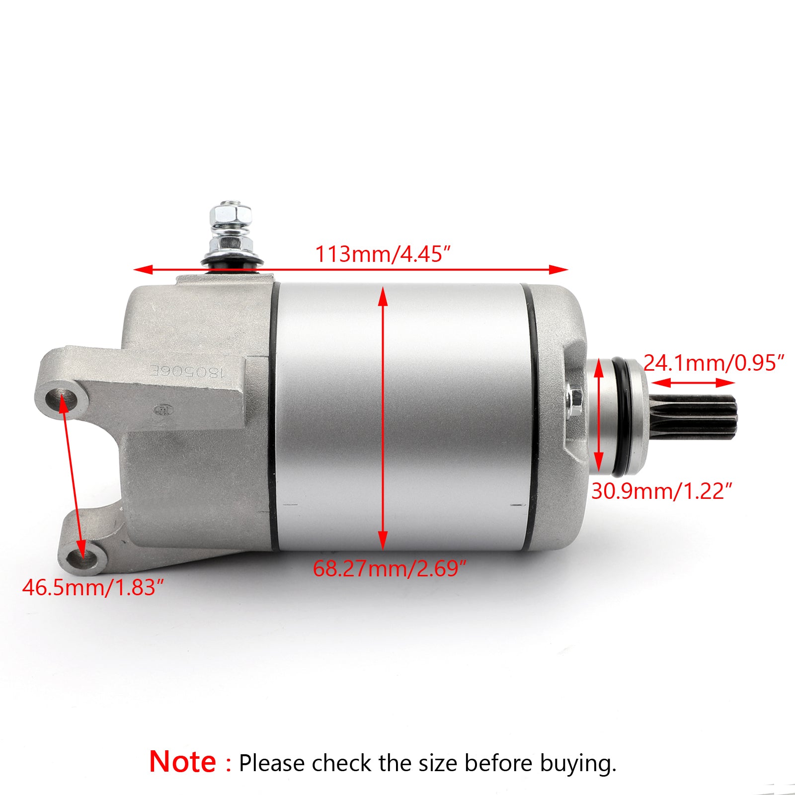 ATV Starter Motor For YAMAHA 350 YFM35 YFM35F TFM35G GRIZZLY 07-17 3HE-81890-00