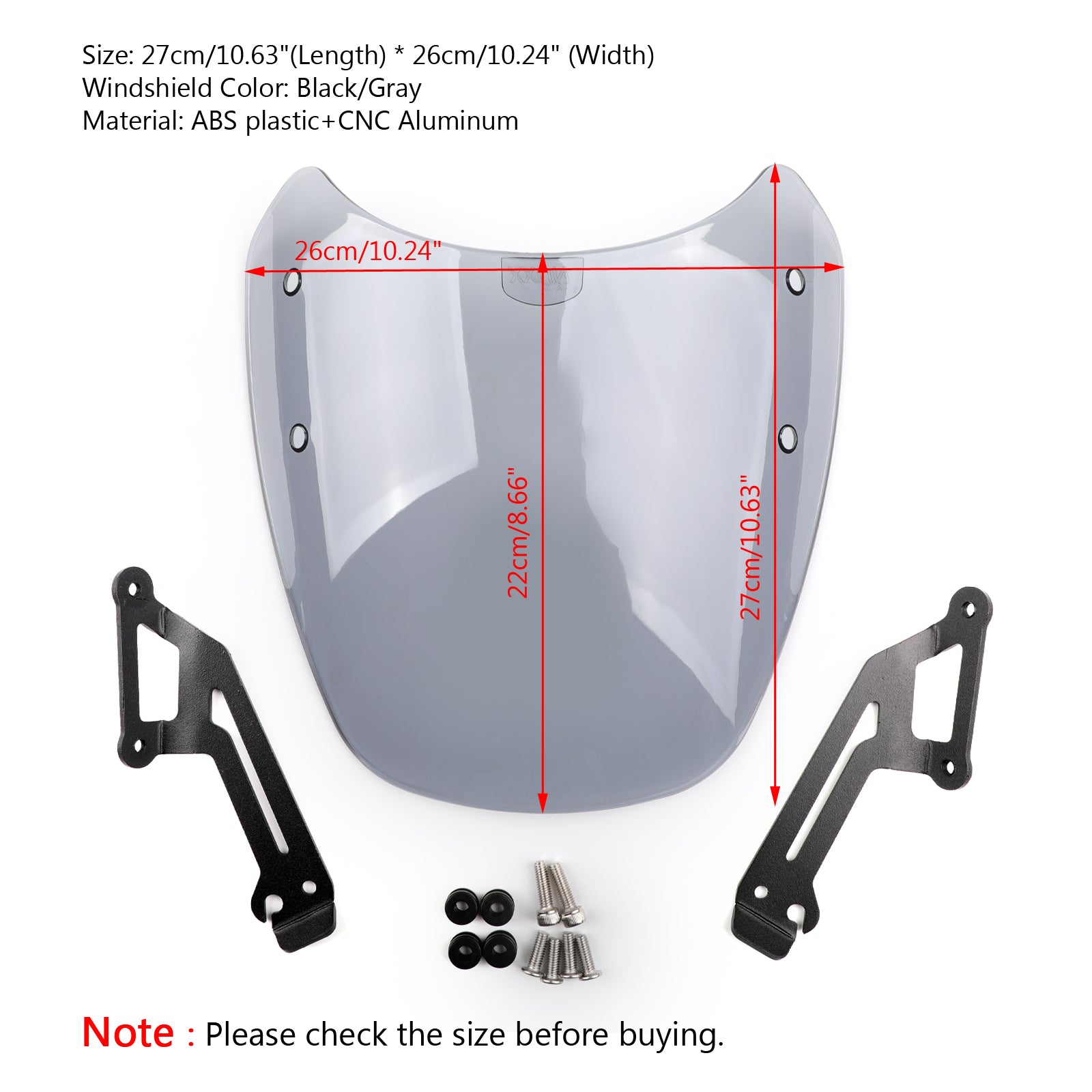 1x für 15-2018 Ducati Scrambler Windschutzscheibe Windschutzscheibe Windabweiserschutz G Generic