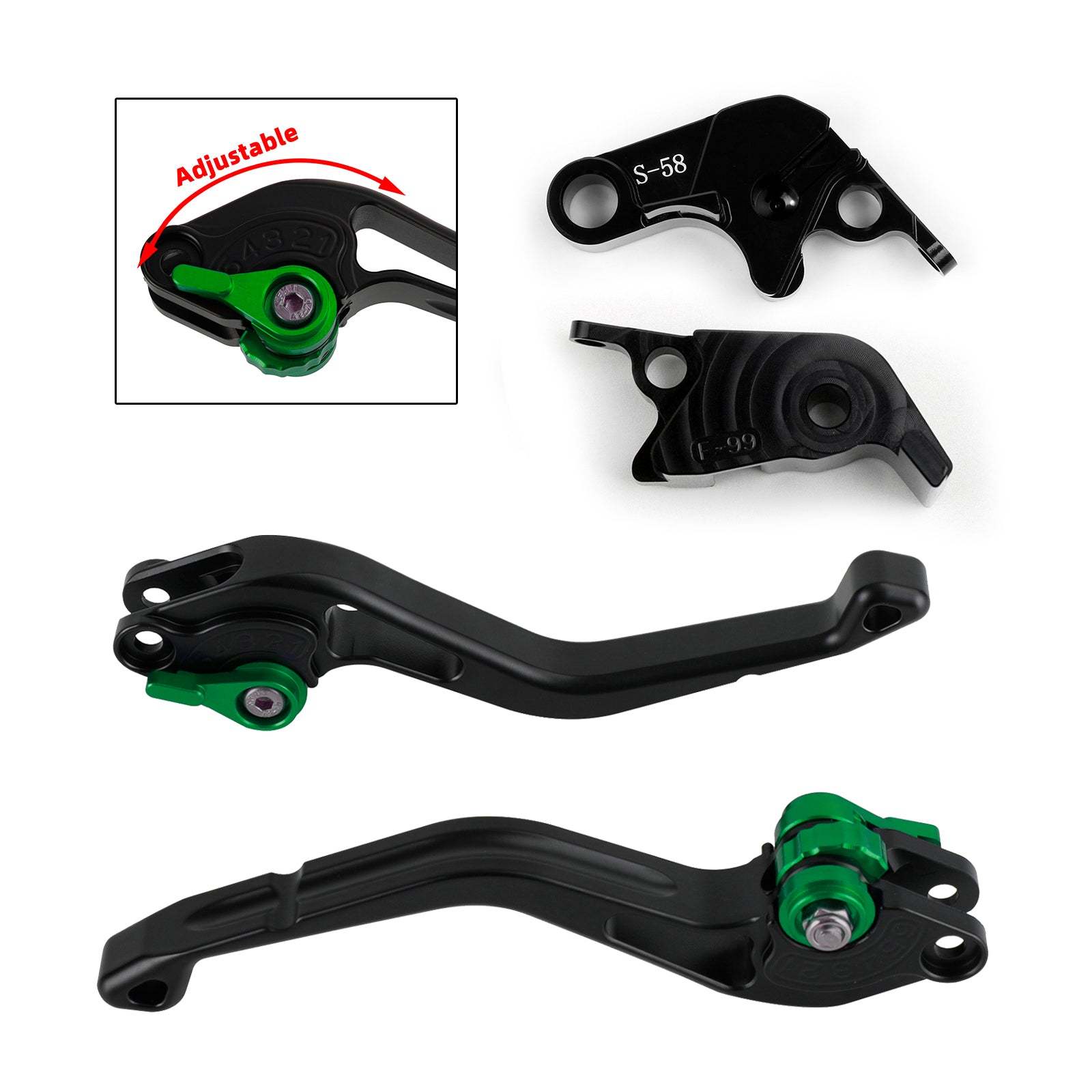 Nouveau levier de frein d'embrayage court adapté pour Aprilia RSV4 FACTORY/RSV4-R/RR 09-17