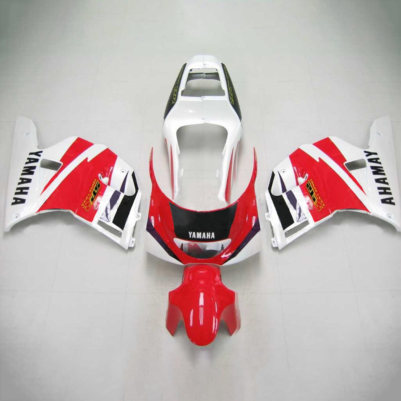 Amotopart Yamaha 1991-1994 TZR 250 Red White Fairing Kit