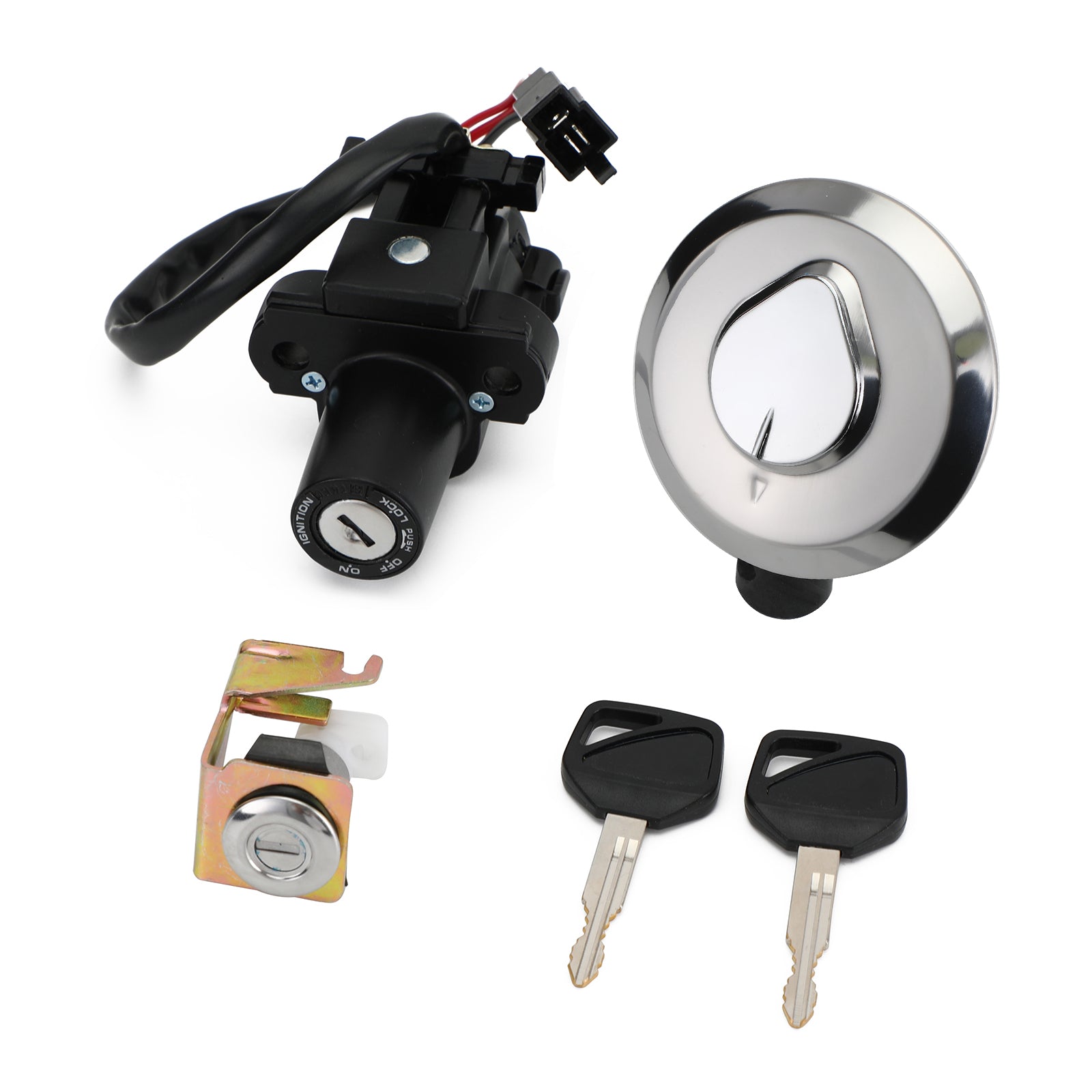 Honda gnition Switch Fuel Gas Cap Seat Lock Keys Set Fit For Honda XL125V Varadero 2001-2006