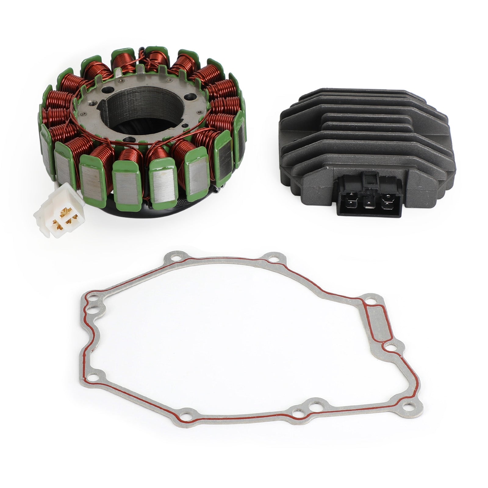 Stator magnéto + redresseur de tension + joint pour Yamaha FZ6 Fazer / S2 2004-2009 expédition Fedex Express générique