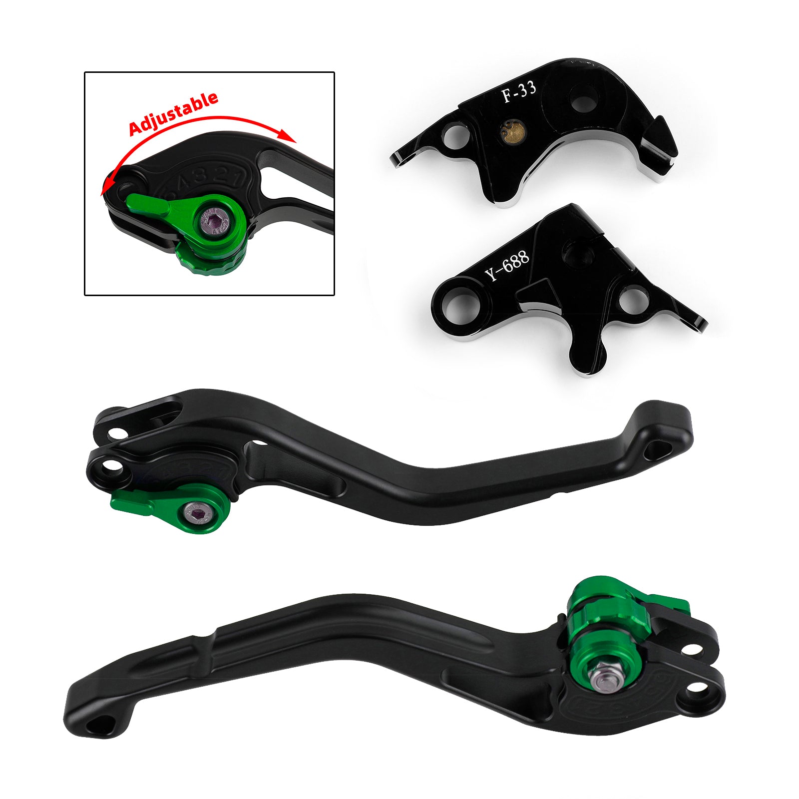 Nueva palanca de freno de embrague corta compatible con Honda CBR600RR 07-17 CBR1000RR 08-16