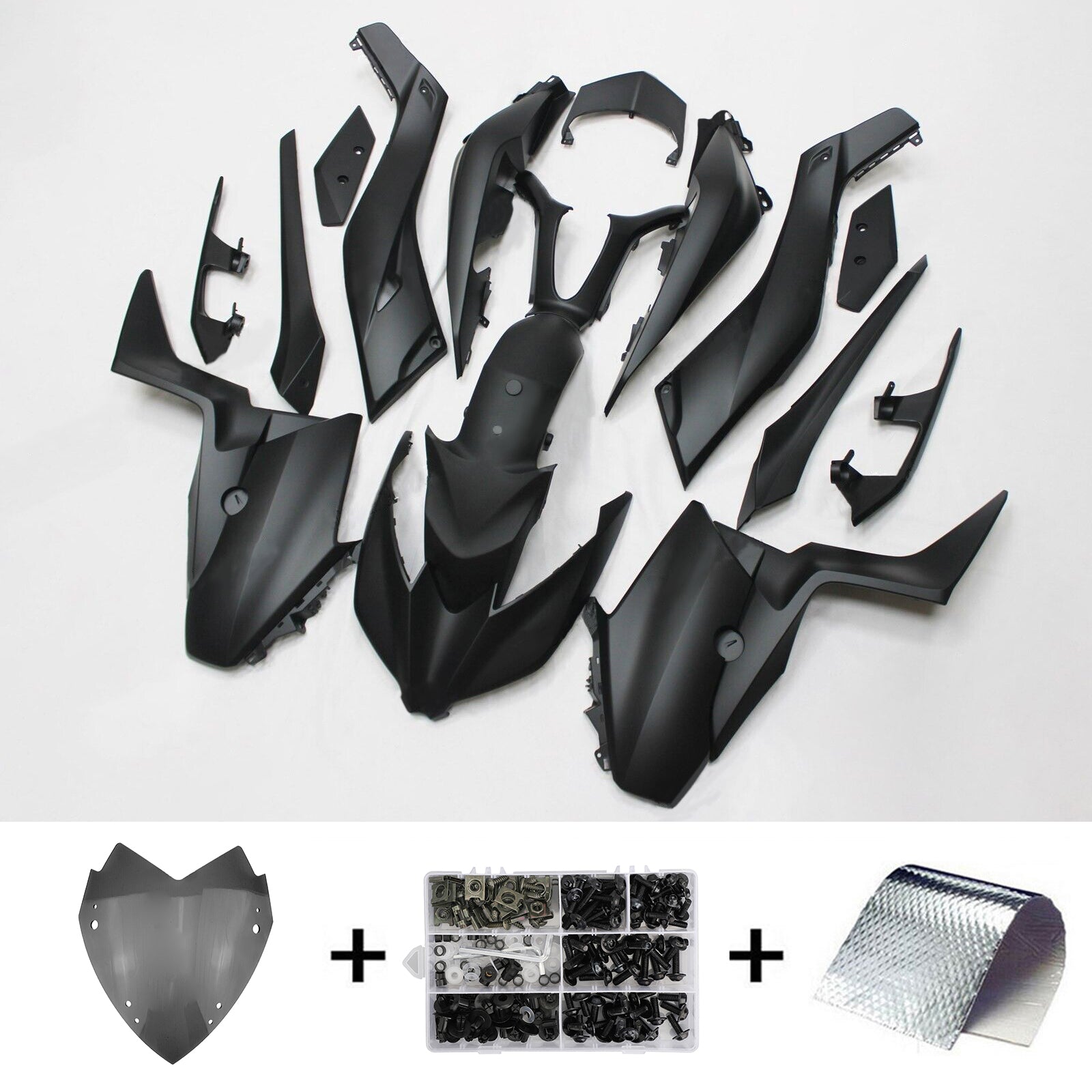 Amotopart 2017-2021 Yamaha XMAX300 Fairing Matte Black Kit