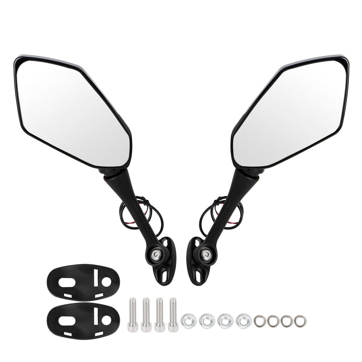 Accessori per specchietti Moto Specchi Retrovisori Staffa Foro Tappi per Kawasaki ZX-636 ZX-6R ZX-6RR 2005 2006 2007 2008 ZX-10R 2004 2005 2006 2007 2008 2009 2010 (Color : Black