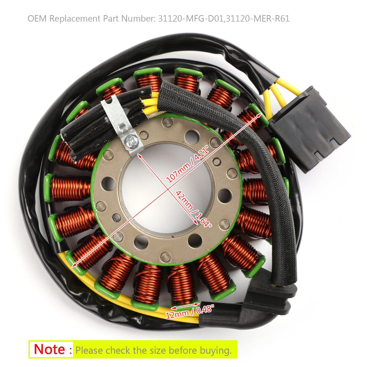 Stator de générateur pour Honda CB600F Hornet 600 PC41 2007-2013 CBF60 N/S 08-10 via fedex