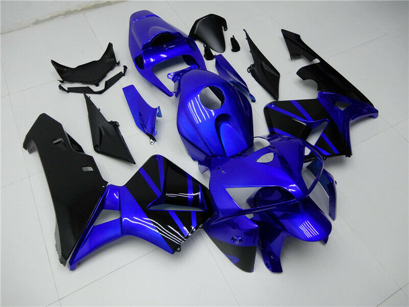 Amotopart 2005-2006 CBR600RR ホンダ フェアリング ブルー ブラック キット