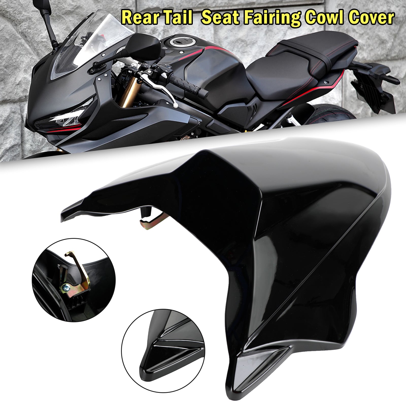 Rear Tail Seat Fairing Cowl Cover for Honda CB650R 2021-2022 Generic