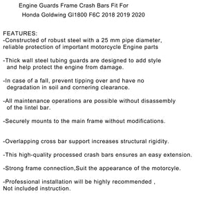 Protezioni motore telaio barre di protezione adatte per Honda Goldwing Gl1800 F6C 18-20 19 cromato generico